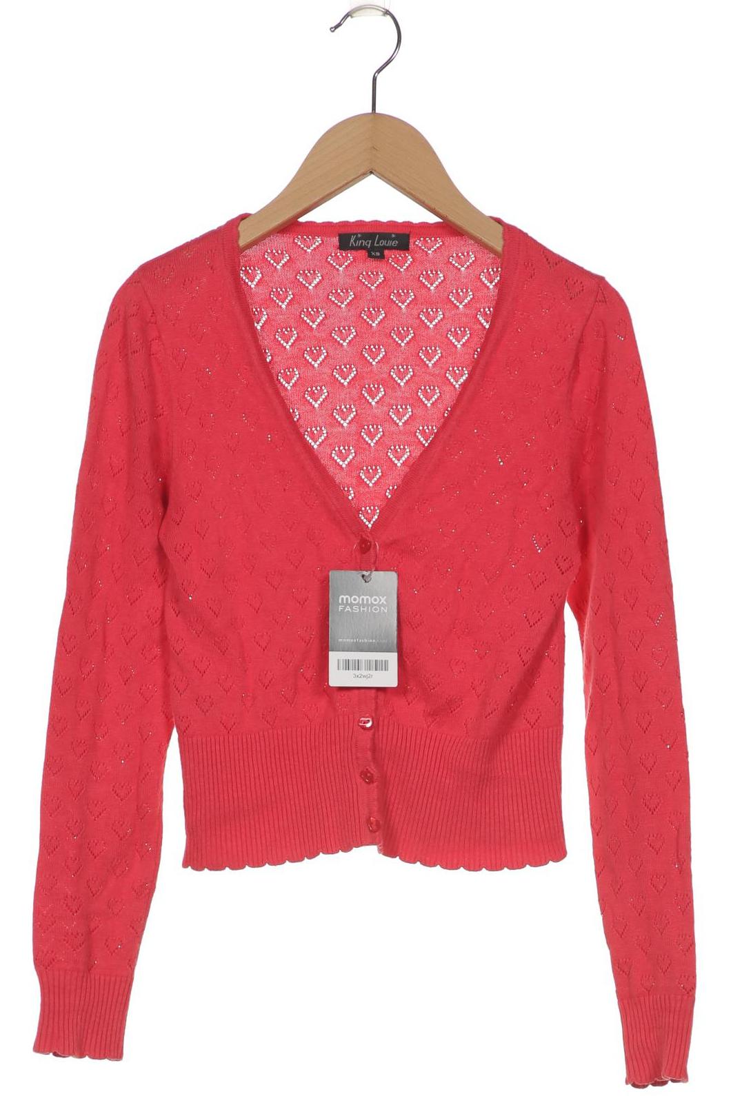 

King Louie Damen Strickjacke, rot, Gr. 34