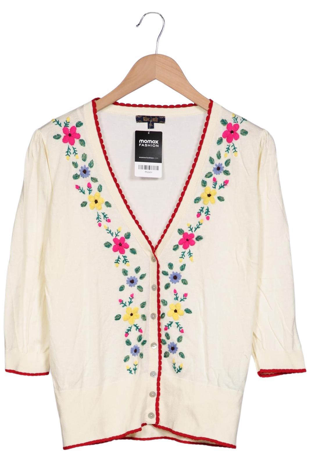 

King Louie Damen Strickjacke, cremeweiß, Gr. 44