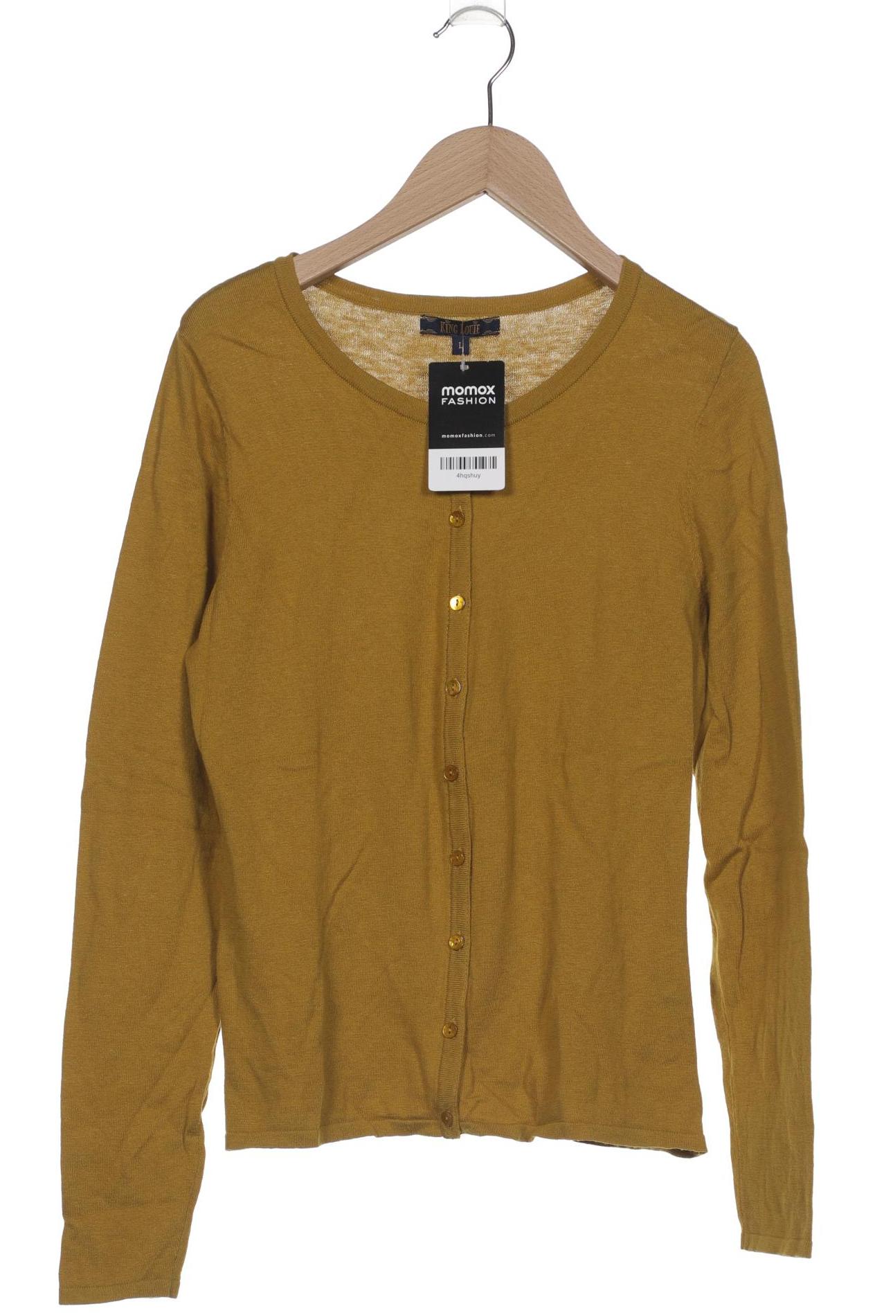 

King Louie Damen Strickjacke, gelb, Gr. 42