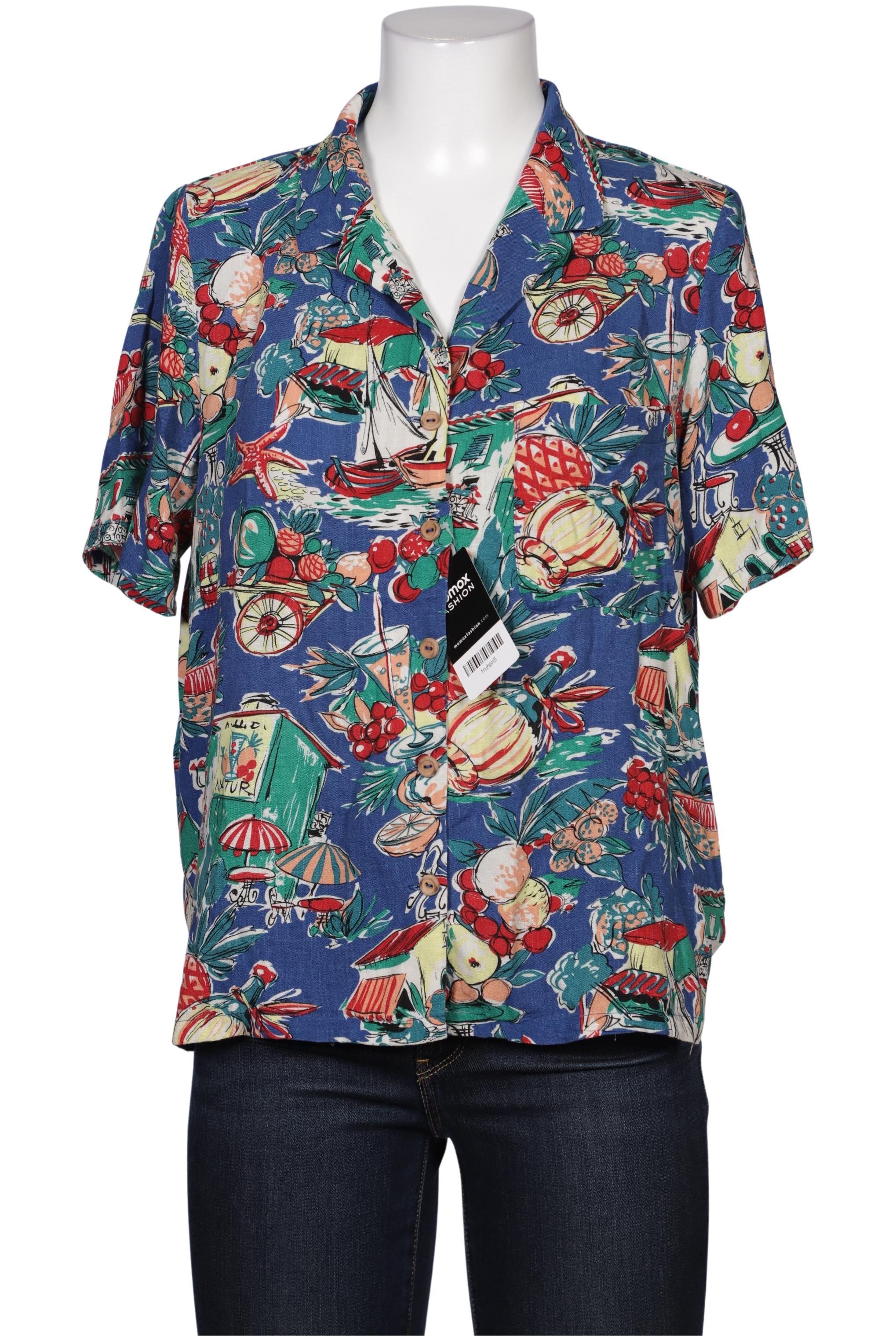 

King Louie Damen Bluse, blau, Gr. 40