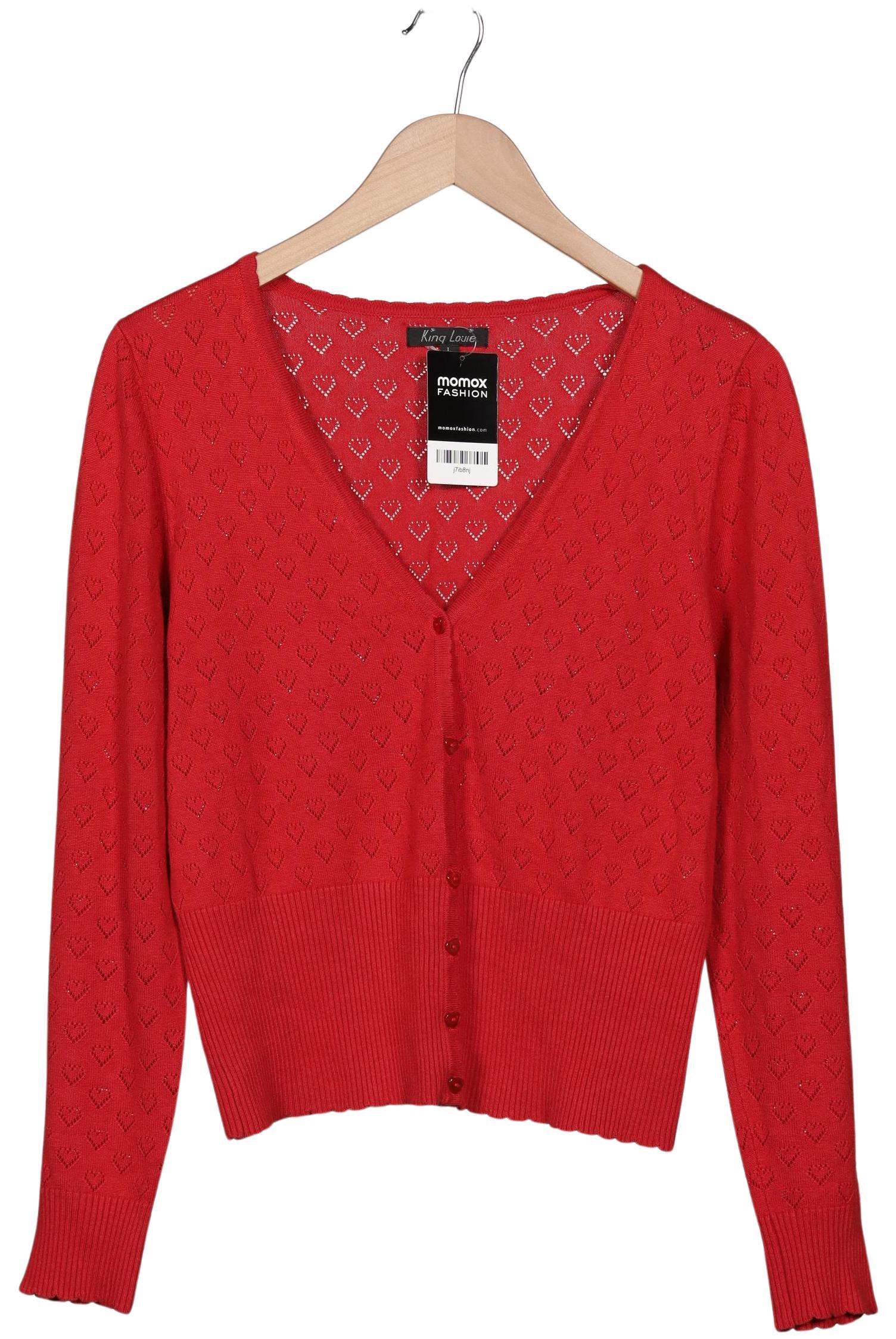 

King Louie Damen Strickjacke, rot, Gr. 42