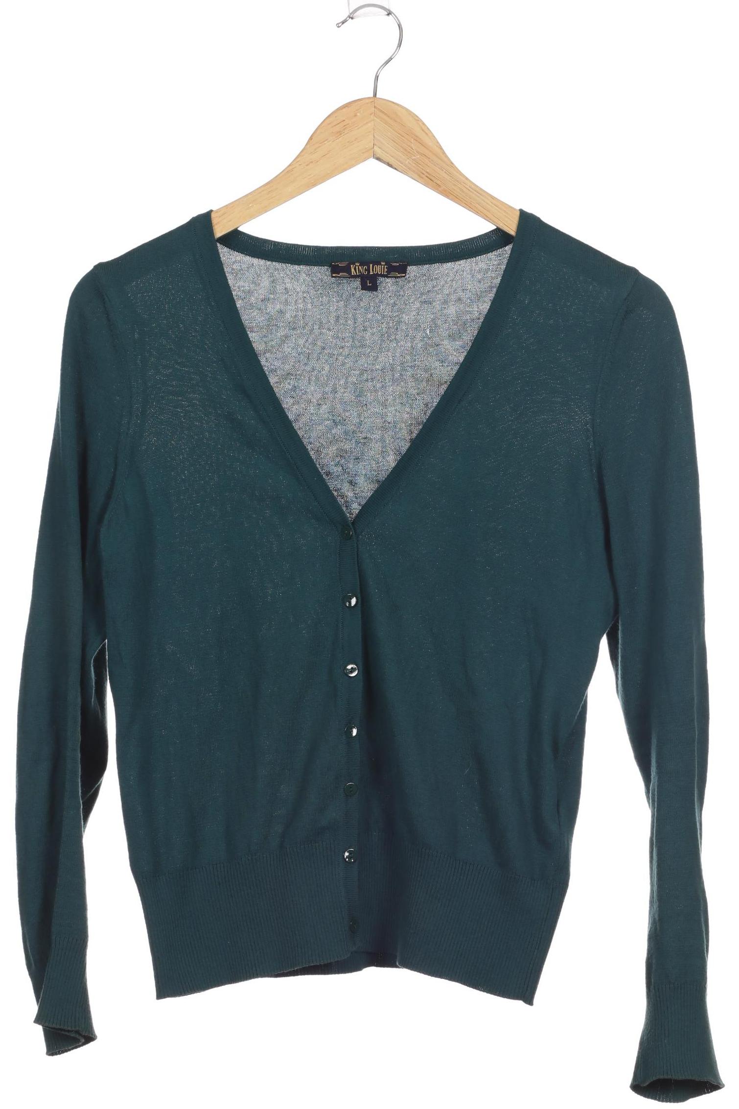 

King Louie Damen Strickjacke, grün, Gr. 42
