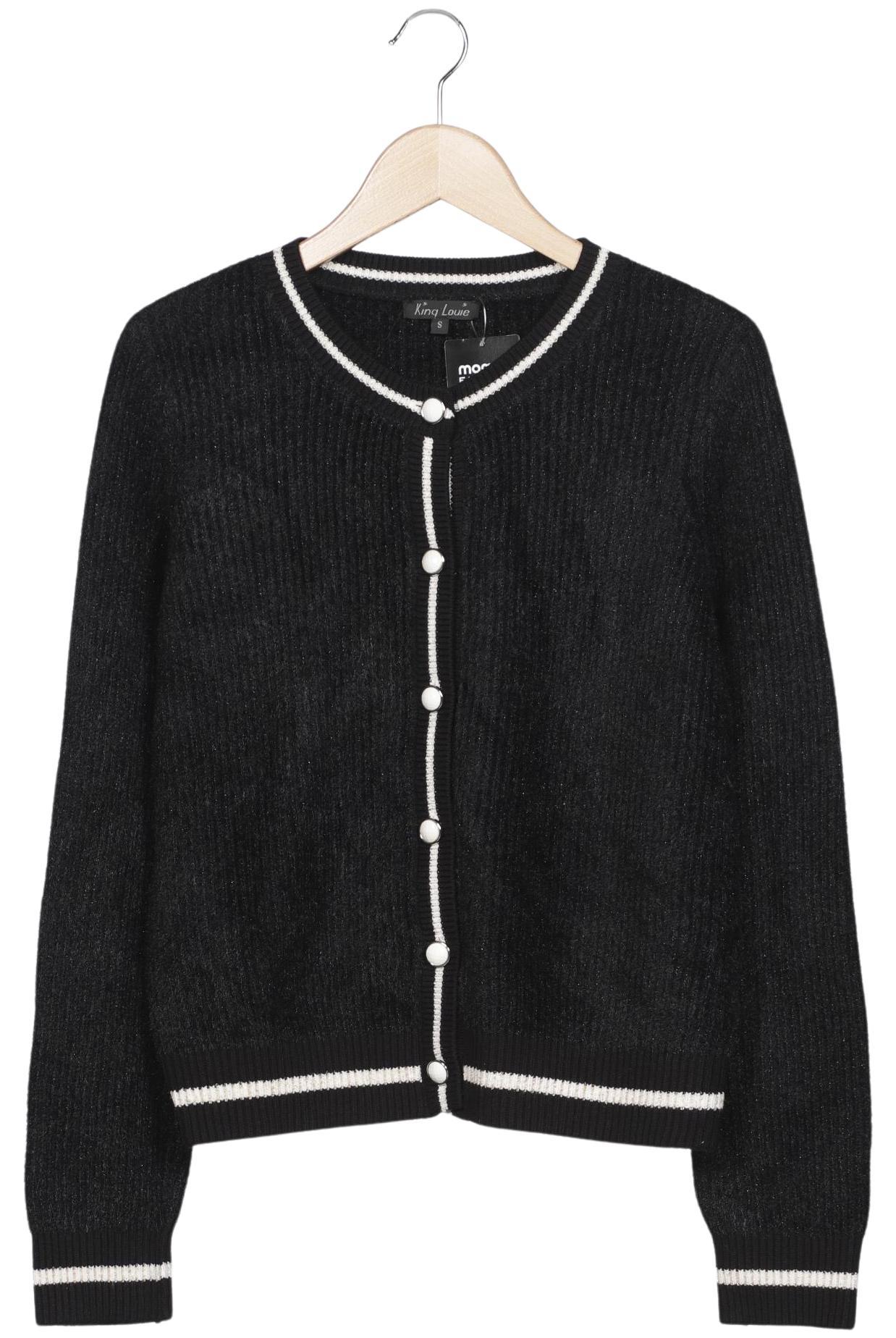 

King Louie Damen Strickjacke, schwarz, Gr. 36
