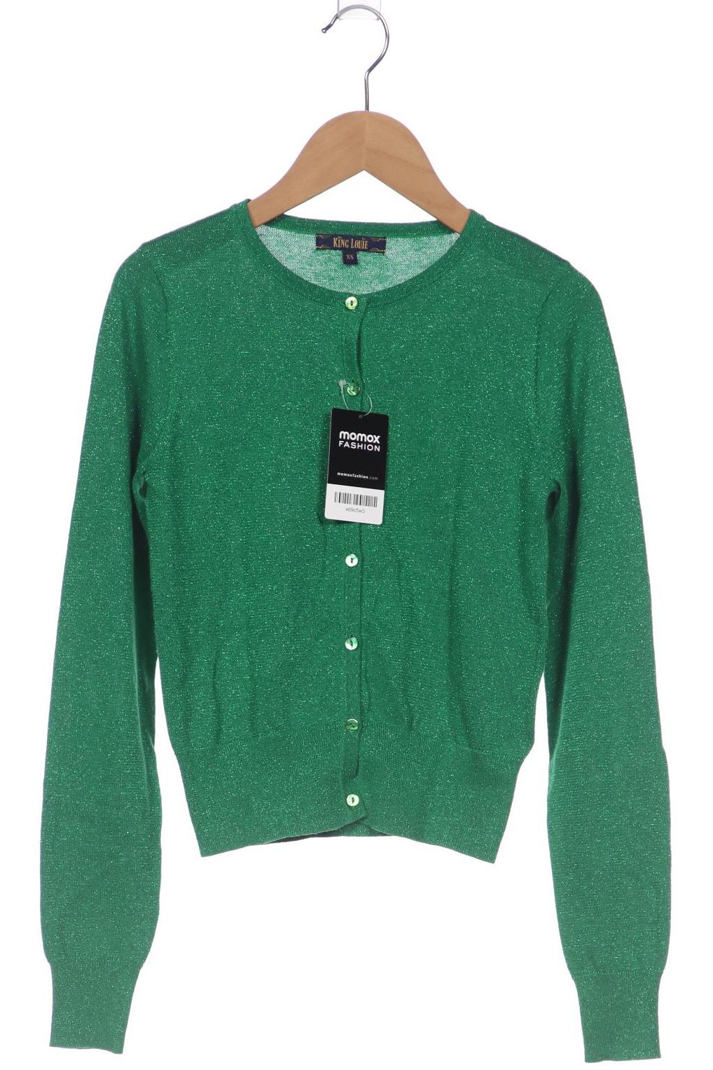 

King Louie Damen Strickjacke, grün, Gr. 34
