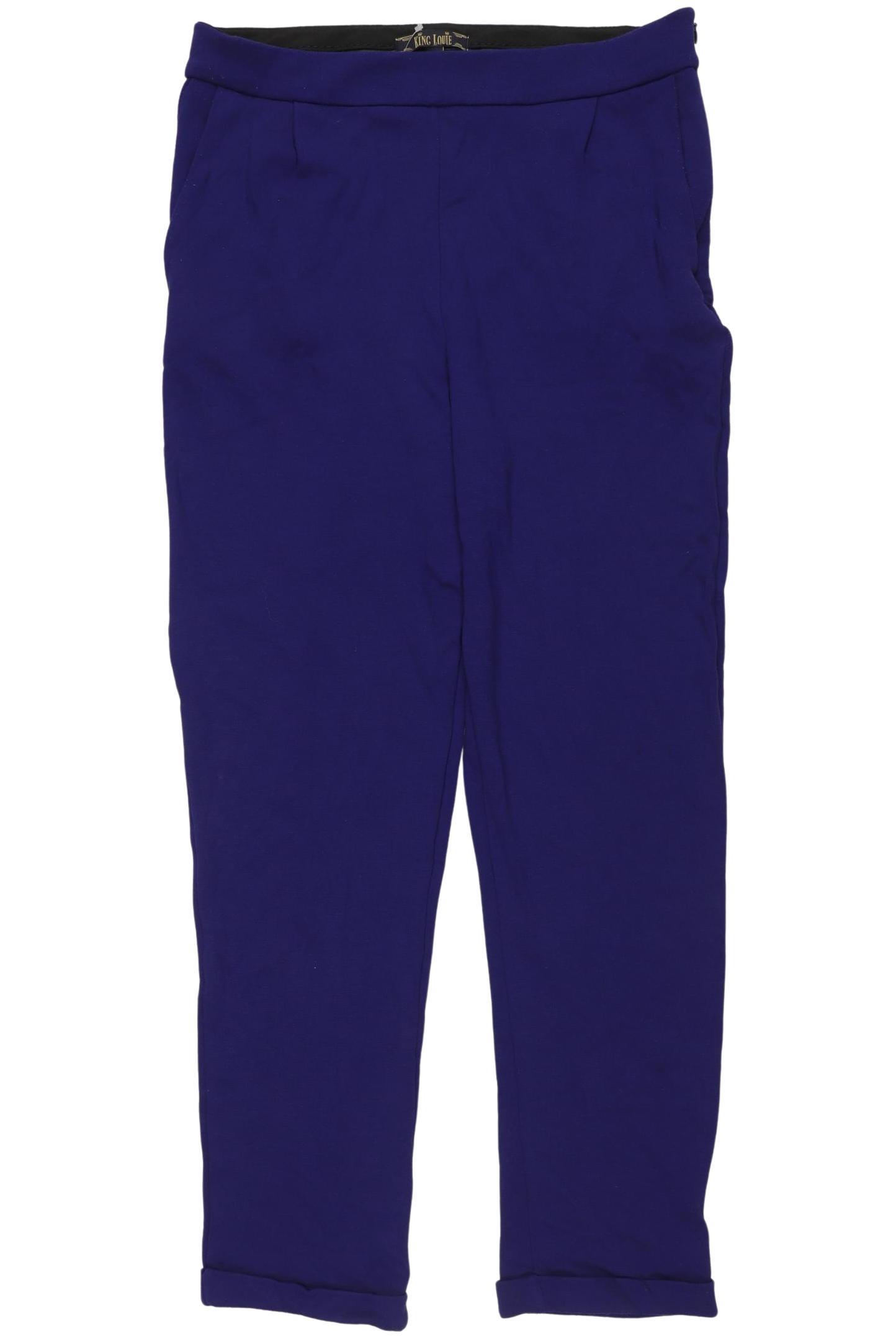 

King Louie Damen Stoffhose, blau, Gr. 0
