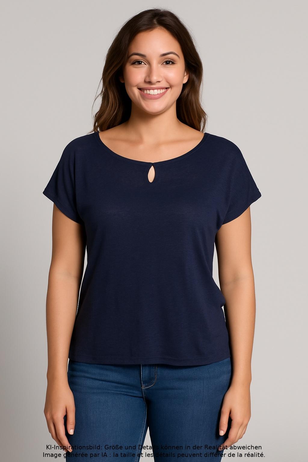 

King Louie Damen T-Shirt, marineblau, Gr. 36