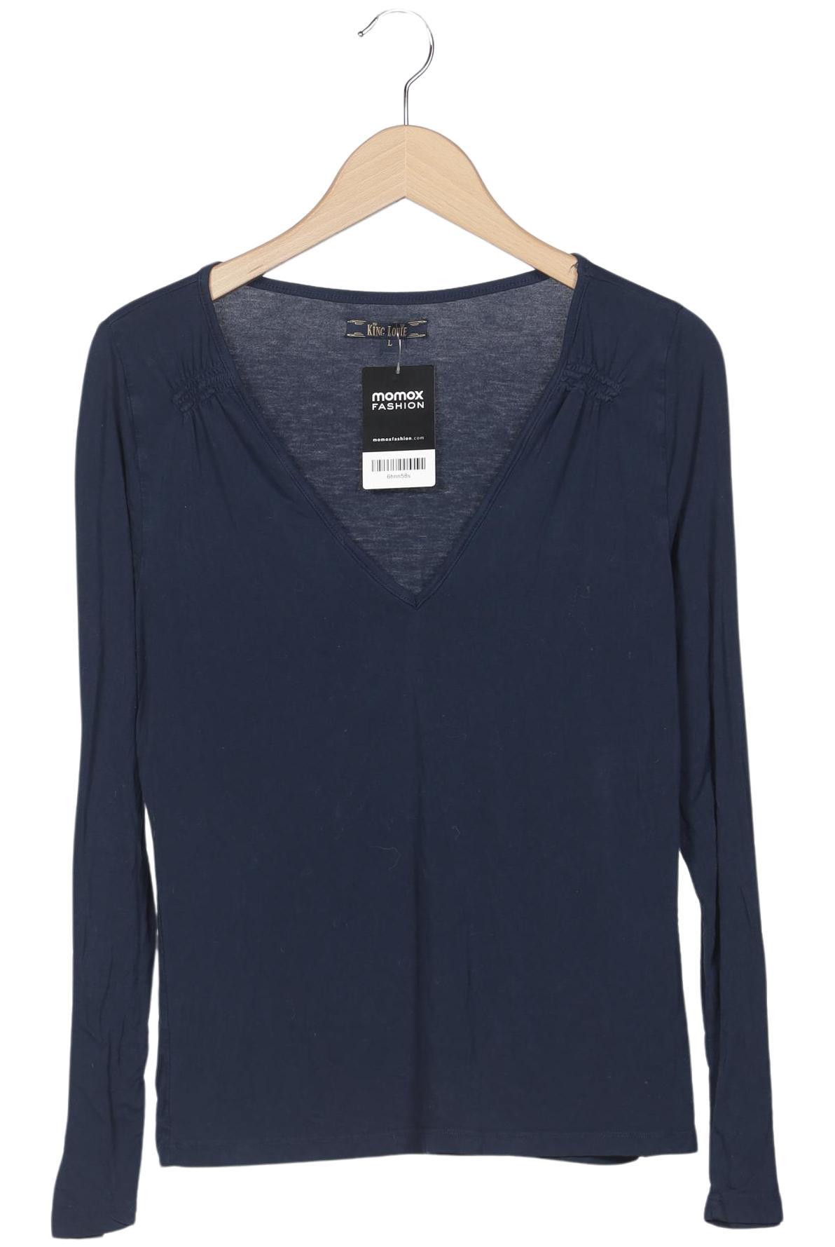 

King Louie Damen Langarmshirt, marineblau, Gr. 42