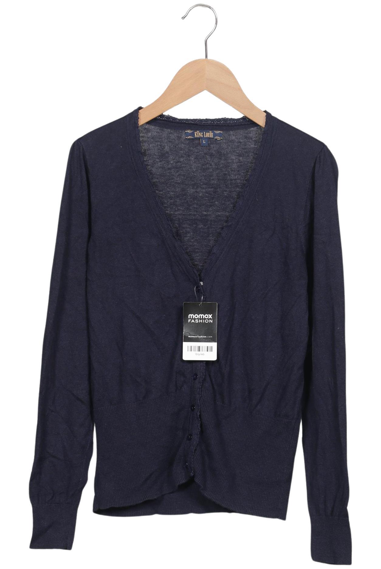 

King Louie Damen Strickjacke, marineblau, Gr. 42