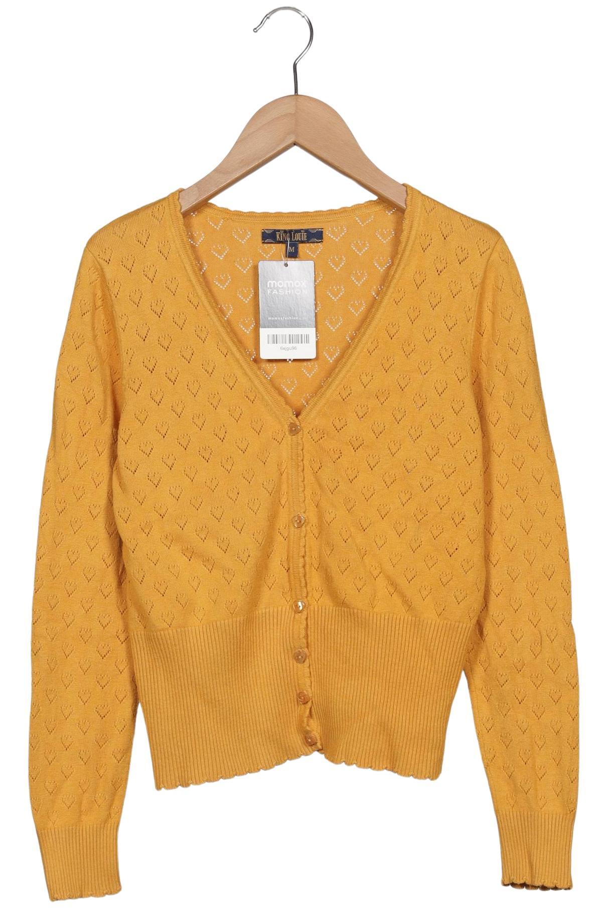 

King Louie Damen Strickjacke, gelb, Gr. 38