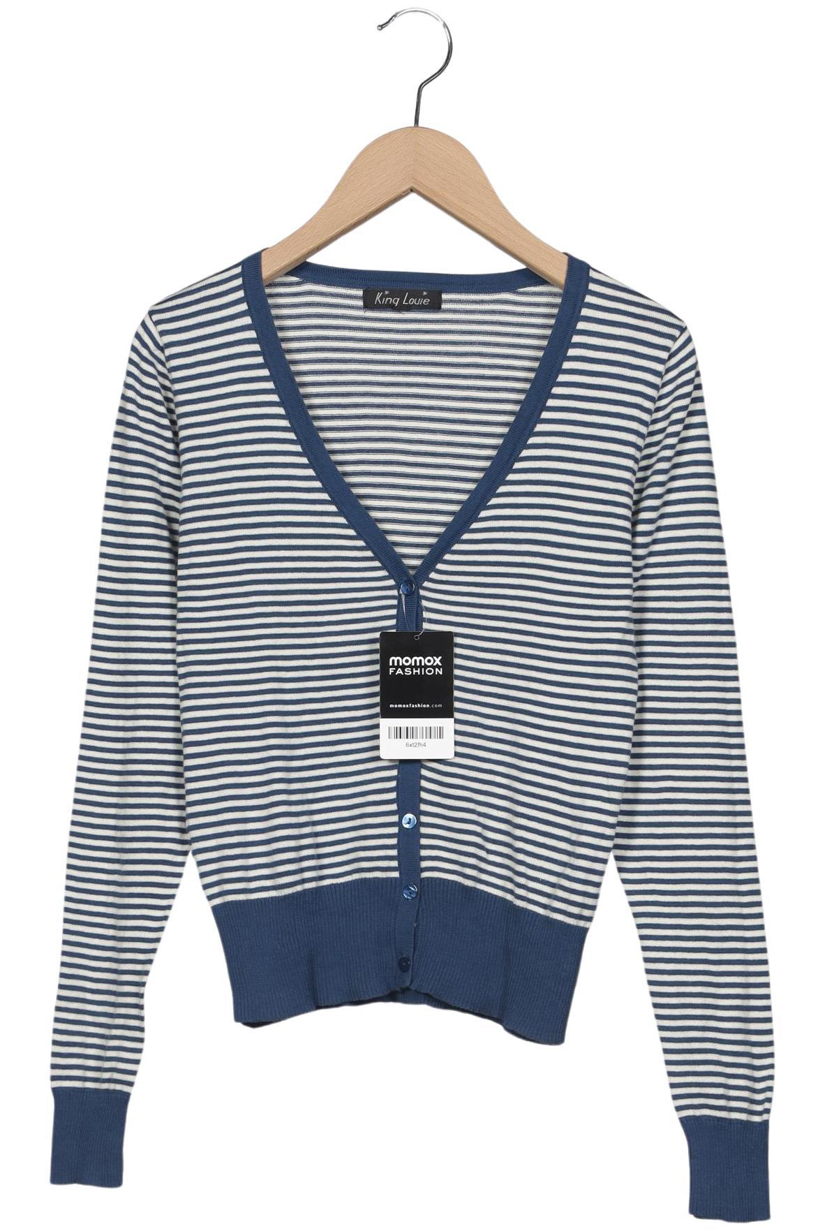 

King Louie Damen Strickjacke, blau, Gr. 34