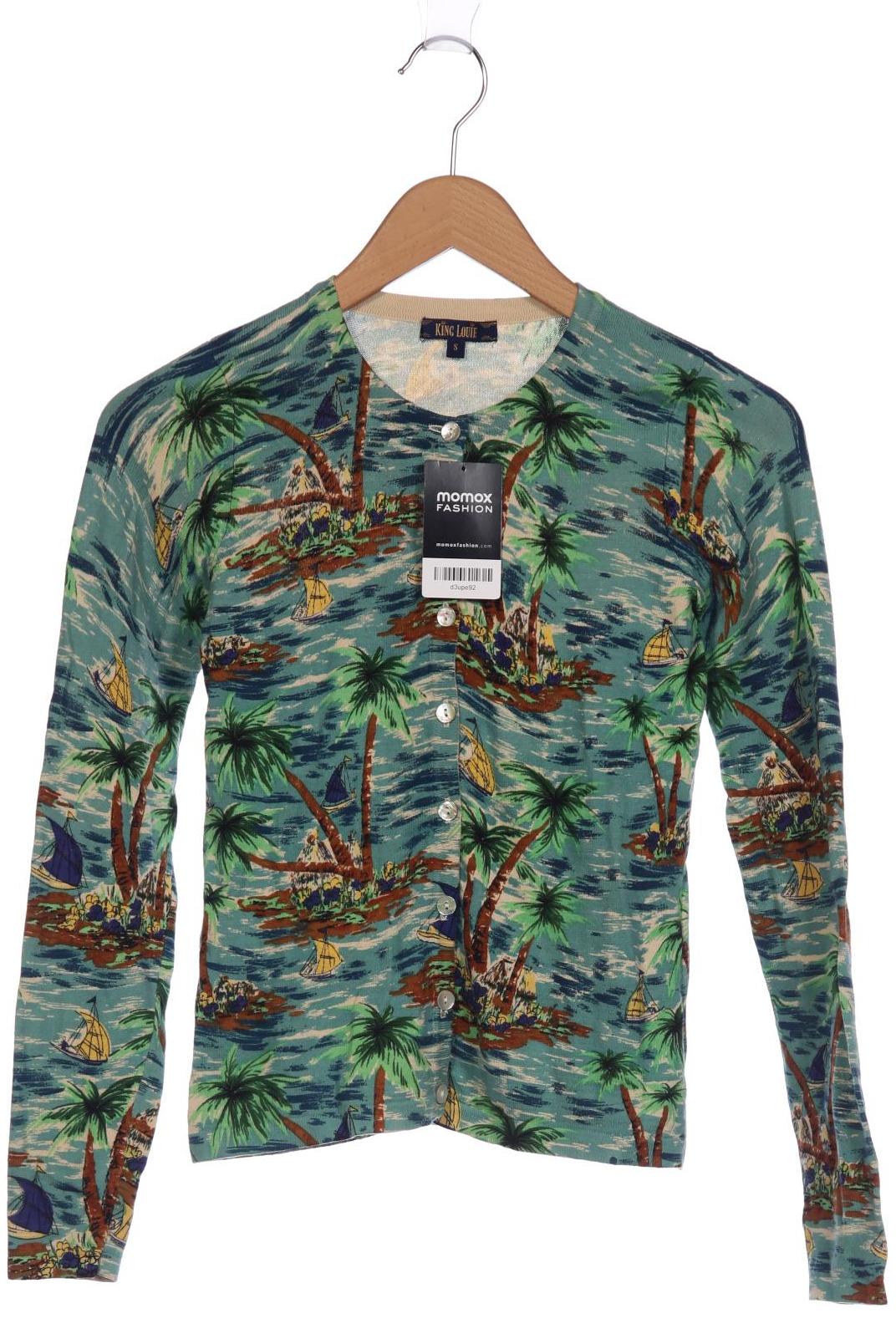 

King Louie Damen Strickjacke, türkis, Gr. 36