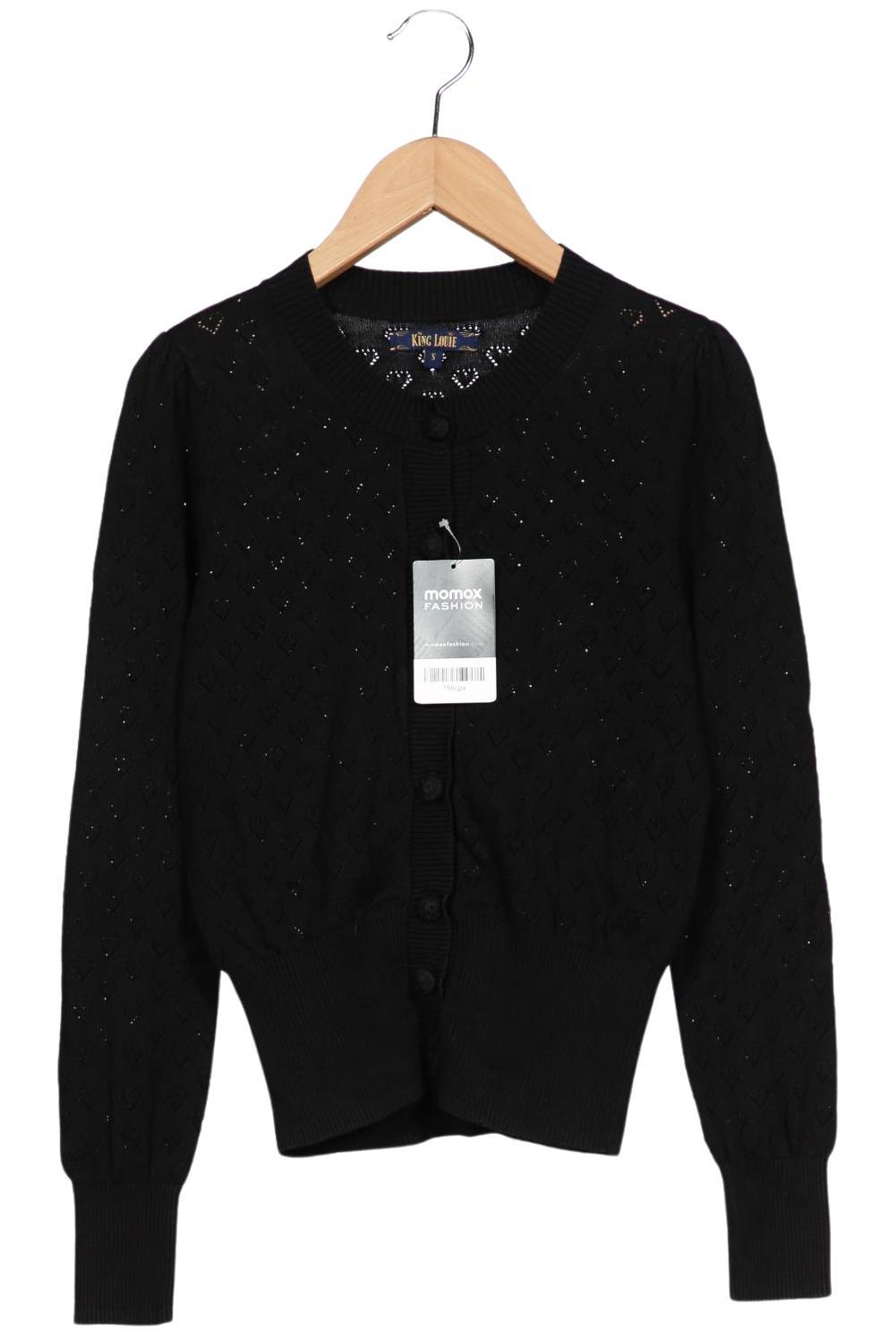 

King Louie Damen Strickjacke, schwarz, Gr. 36