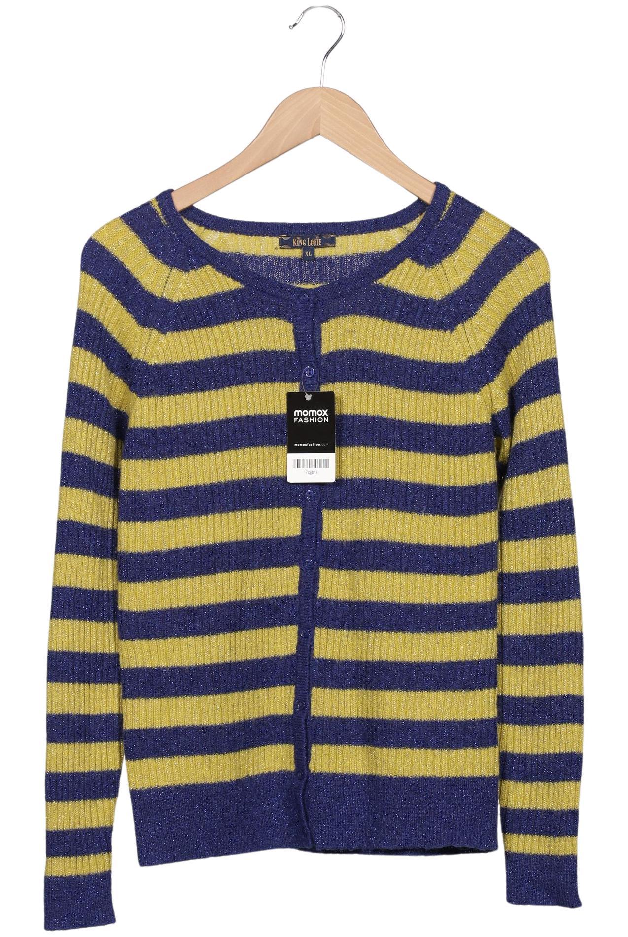 

King Louie Damen Strickjacke, blau, Gr. 44