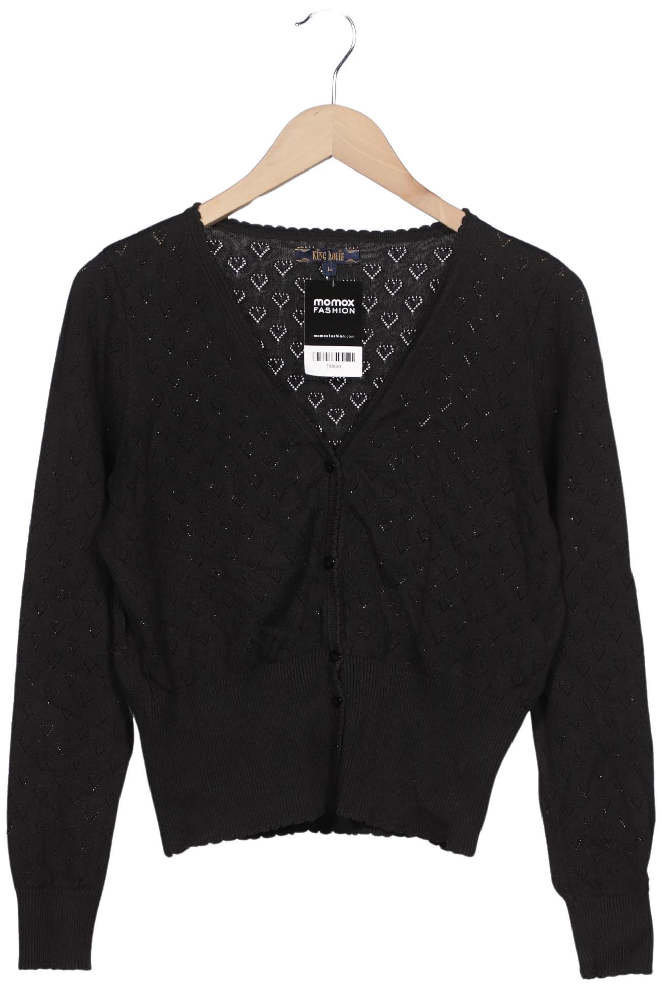 

King Louie Damen Strickjacke, schwarz, Gr. 42