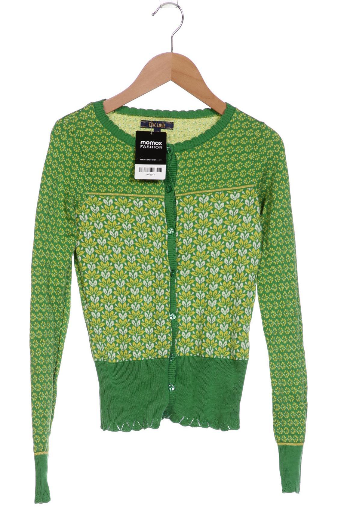 

King Louie Damen Strickjacke, grün, Gr. 34