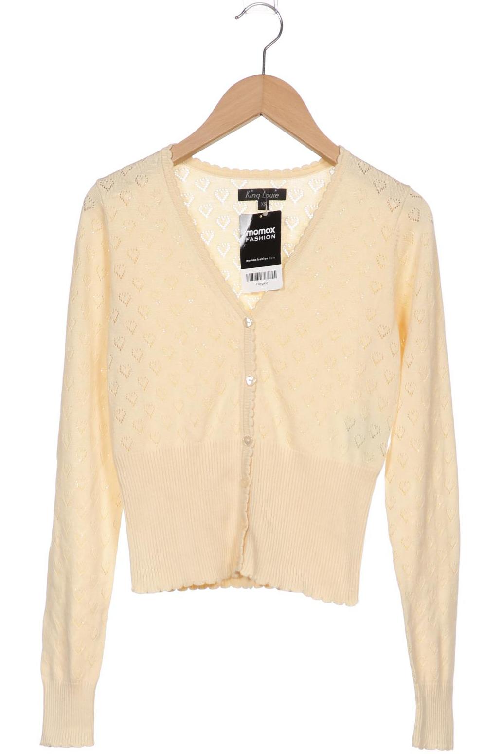 

King Louie Damen Strickjacke, cremeweiß, Gr. 34