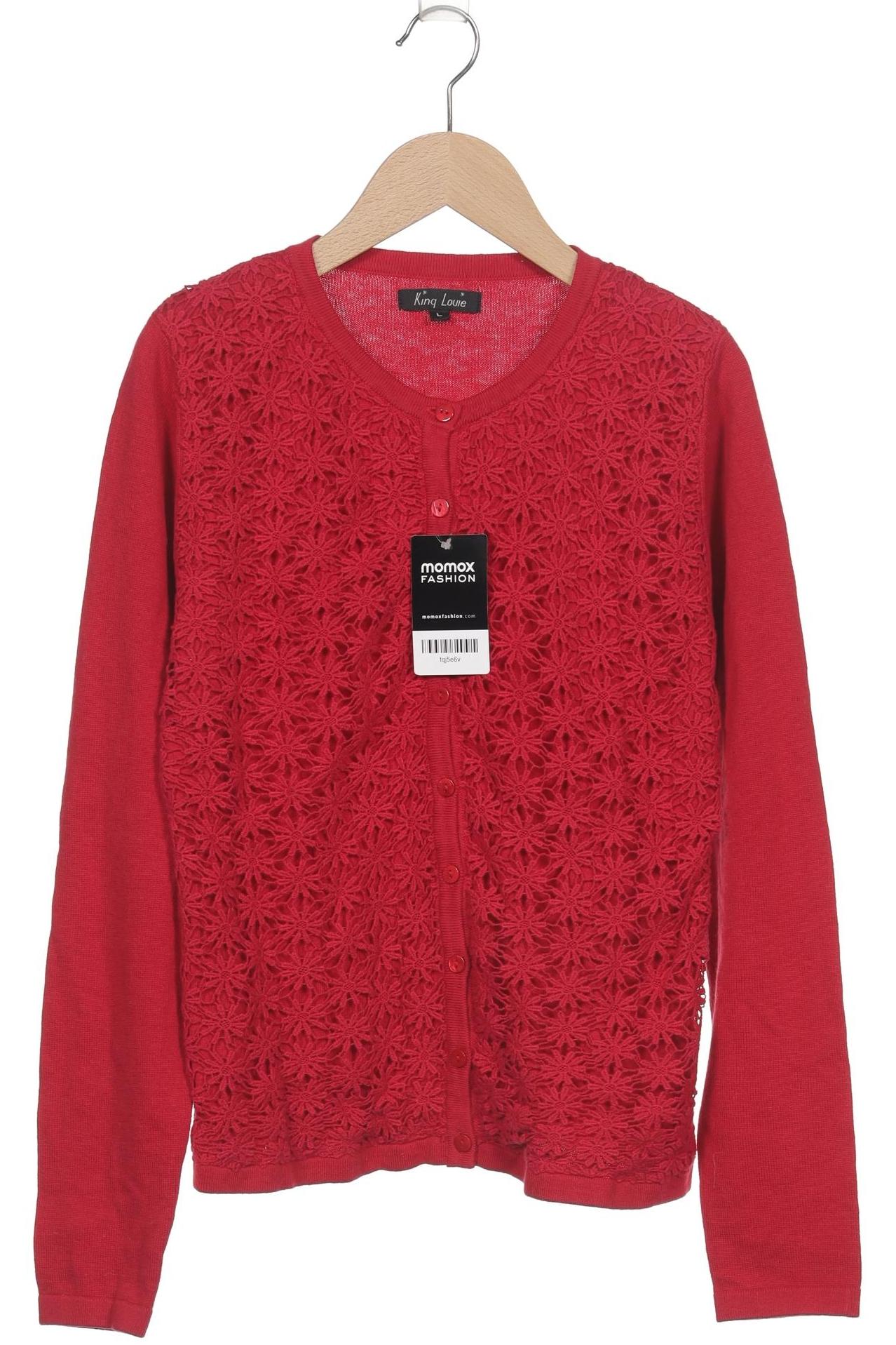 

King Louie Damen Strickjacke, rot, Gr. 42