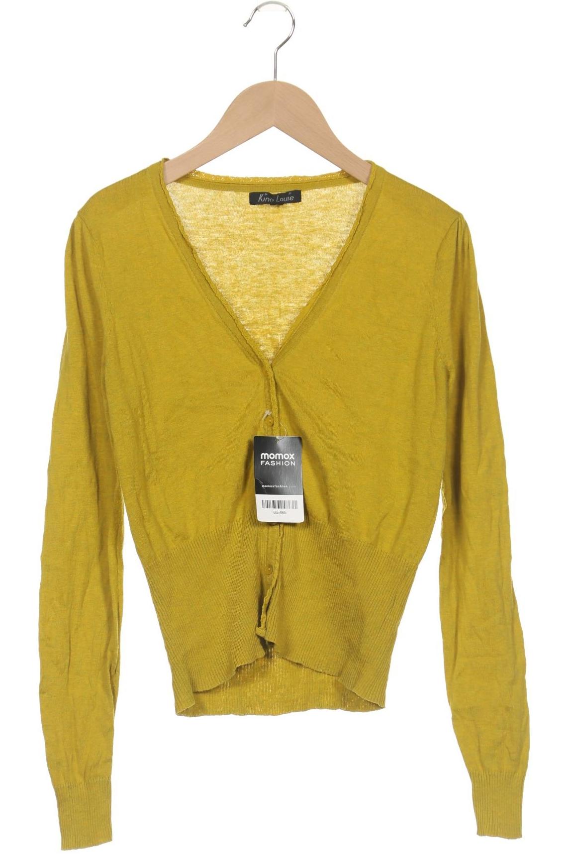 

King Louie Damen Strickjacke, gelb, Gr. 36