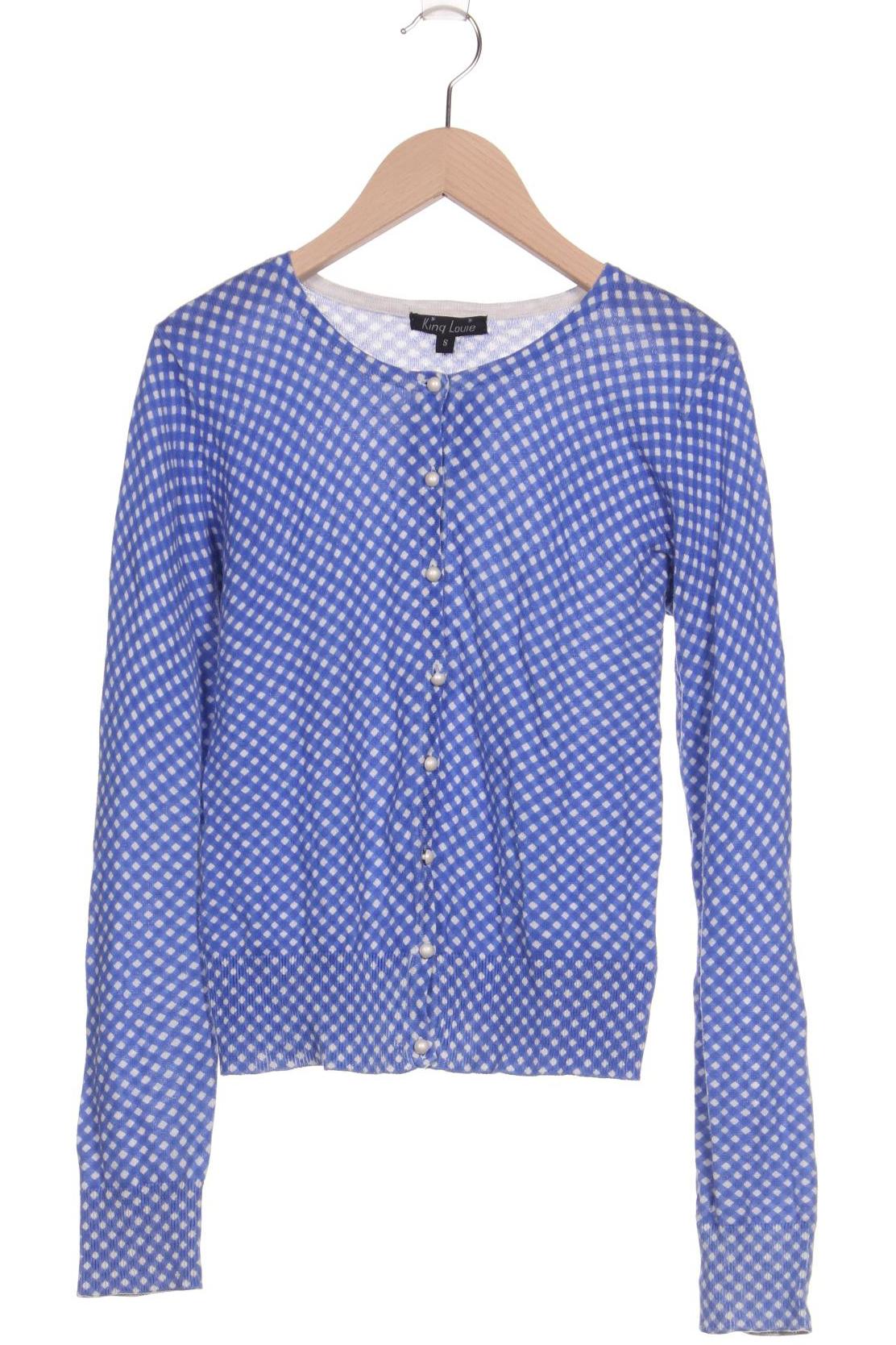 

King Louie Damen Strickjacke, blau, Gr. 36
