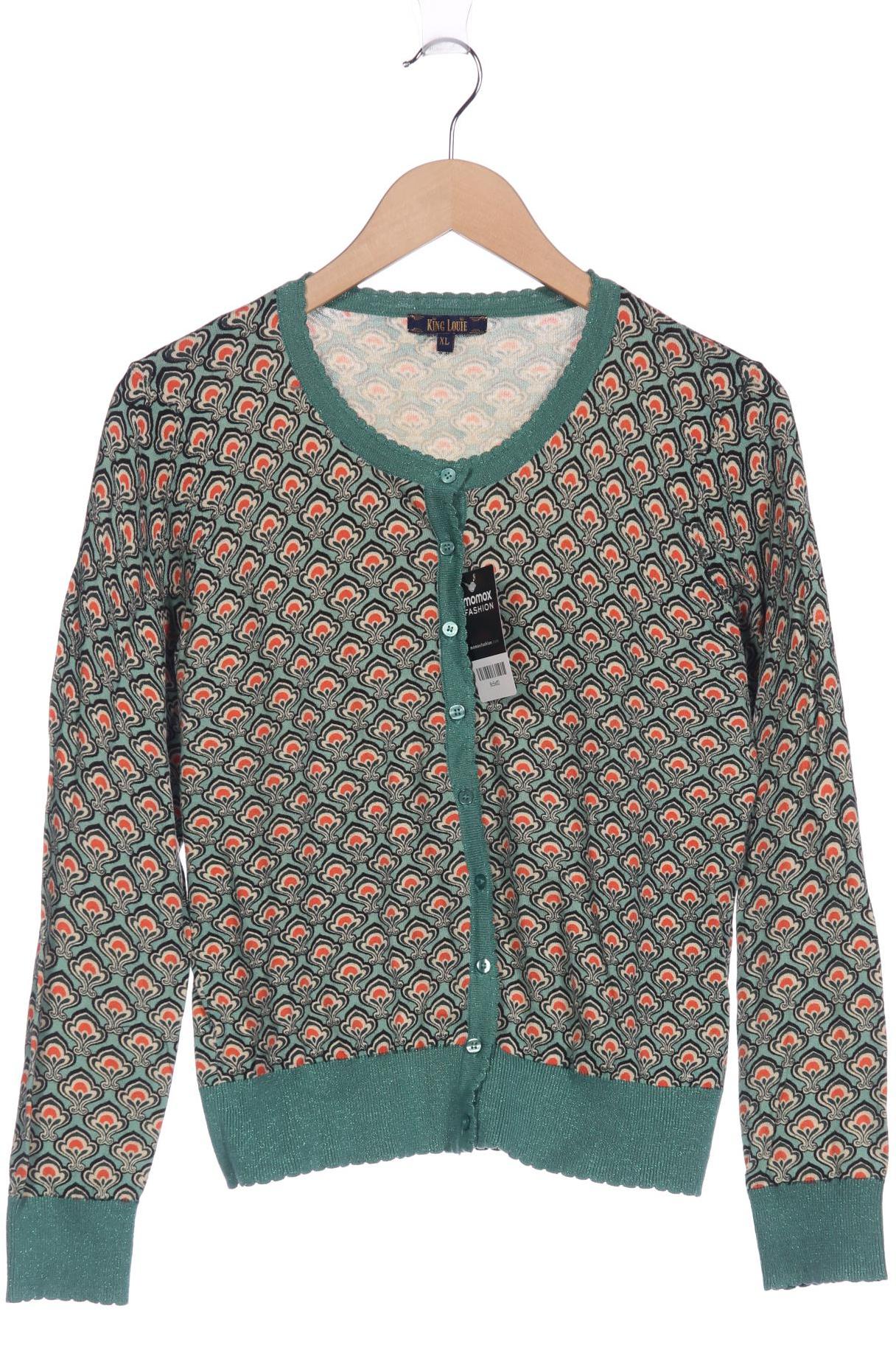 

King Louie Damen Strickjacke, türkis, Gr. 44