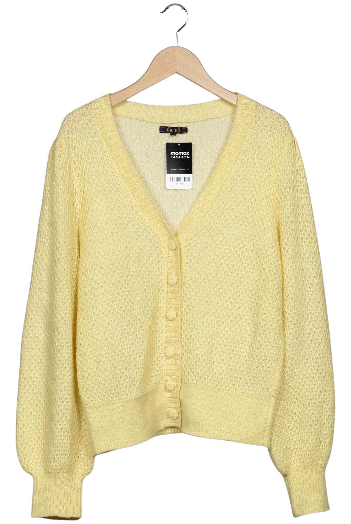 

King Louie Damen Strickjacke, gelb, Gr. 44