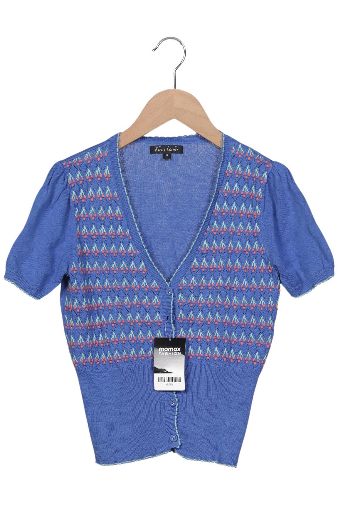 

King Louie Damen Strickjacke, blau, Gr. 36