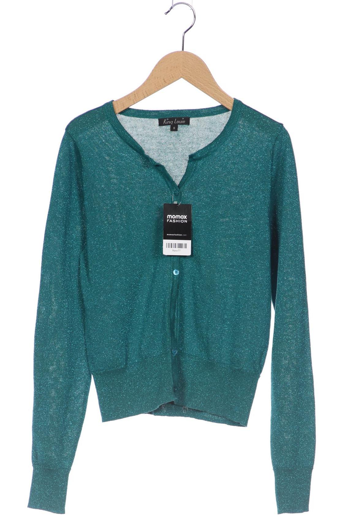 

King Louie Damen Strickjacke, türkis, Gr. 36