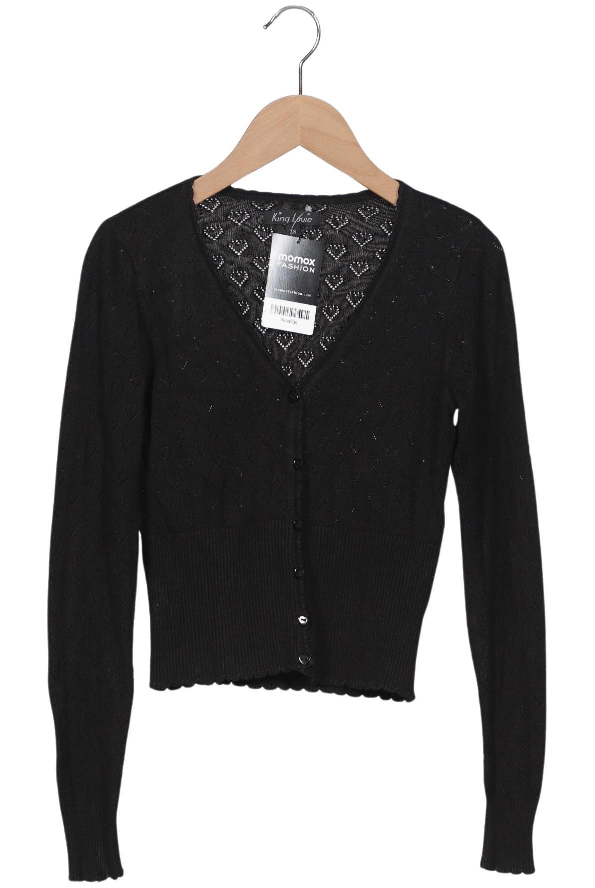 

King Louie Damen Strickjacke, schwarz, Gr. 34
