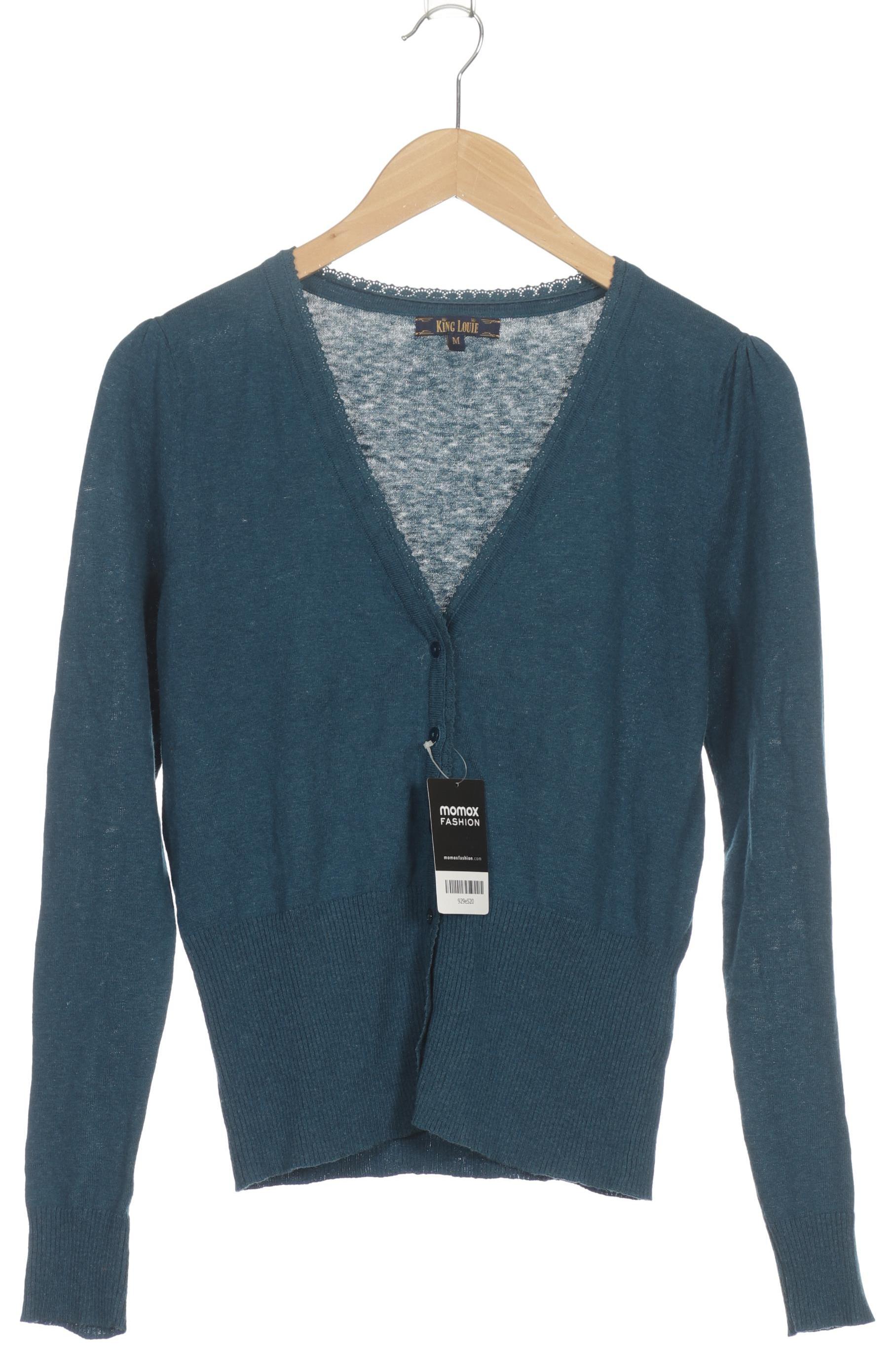 

King Louie Damen Strickjacke, blau, Gr. 38
