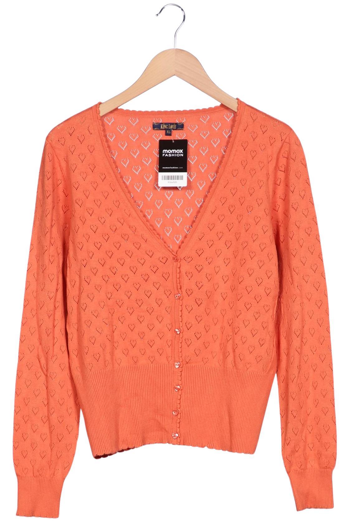 

King Louie Damen Strickjacke, orange, Gr. 44
