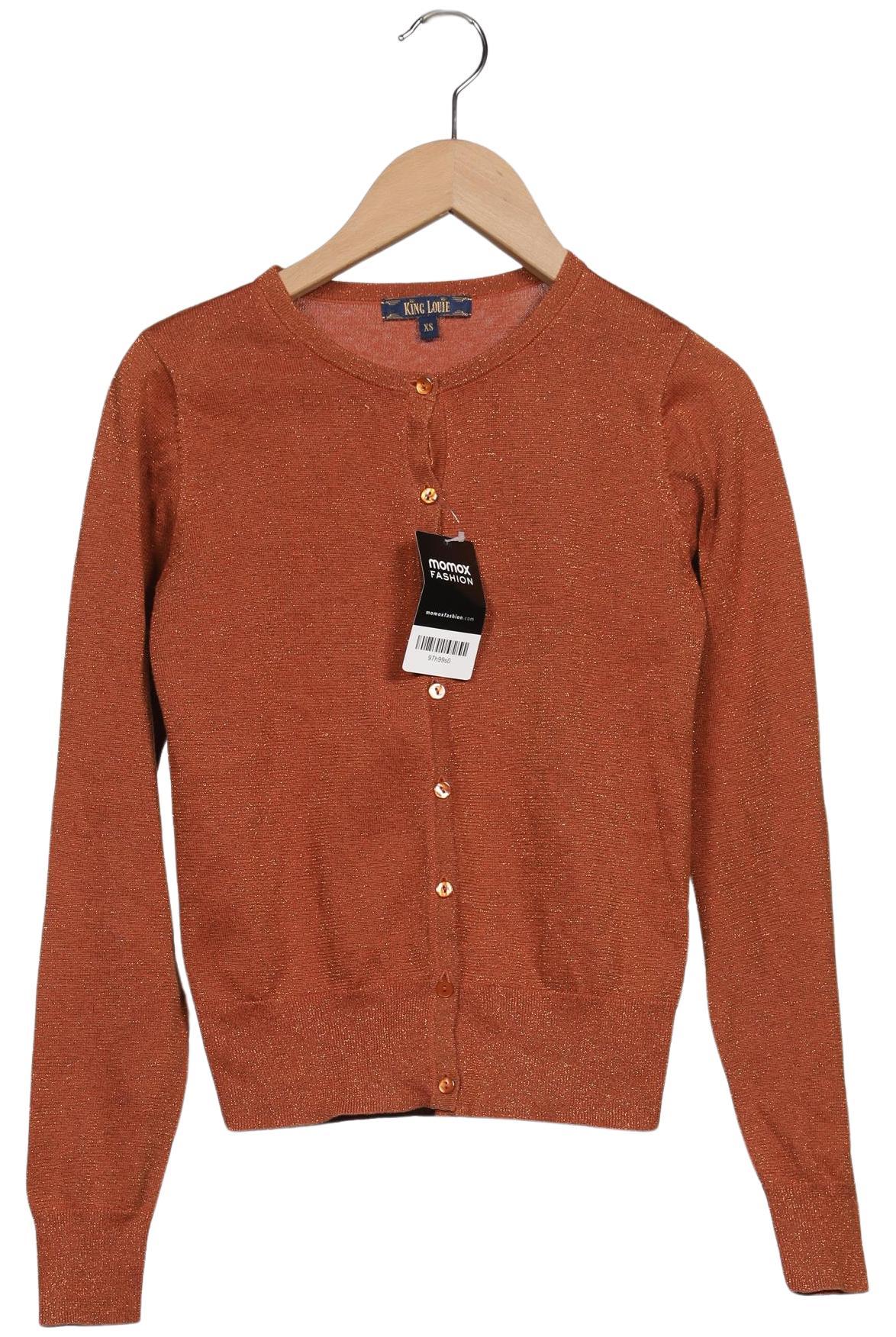 

King Louie Damen Strickjacke, orange, Gr. 34