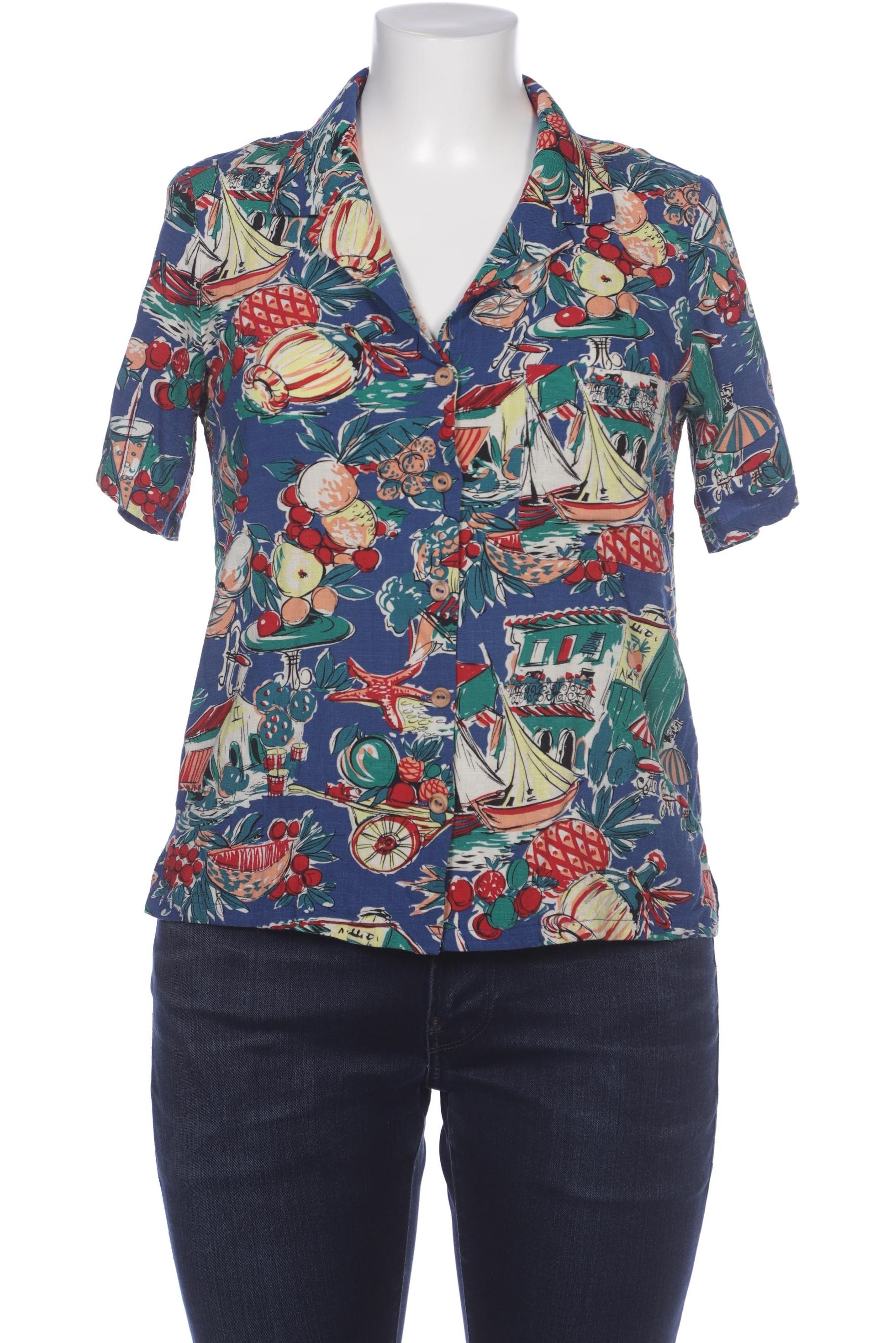 

King Louie Damen Bluse, blau, Gr. 38