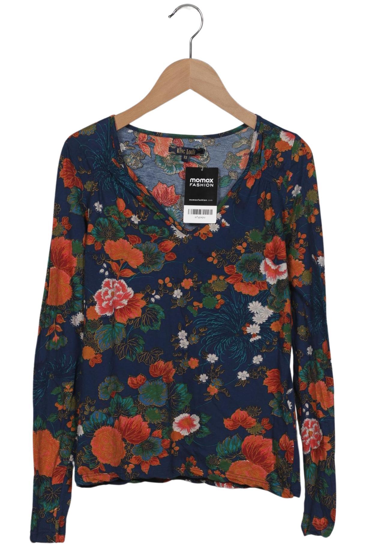 

King Louie Damen Langarmshirt, marineblau, Gr. 34