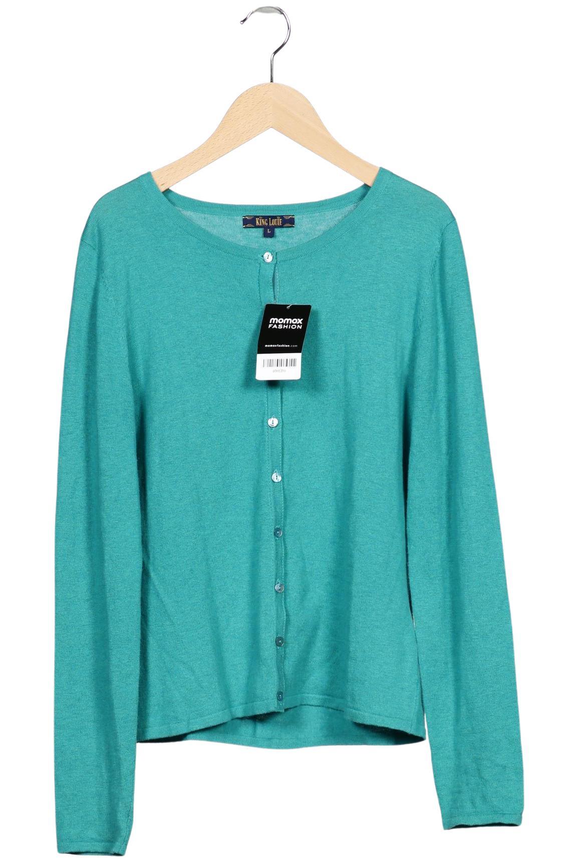 

King Louie Damen Strickjacke, türkis, Gr. 42