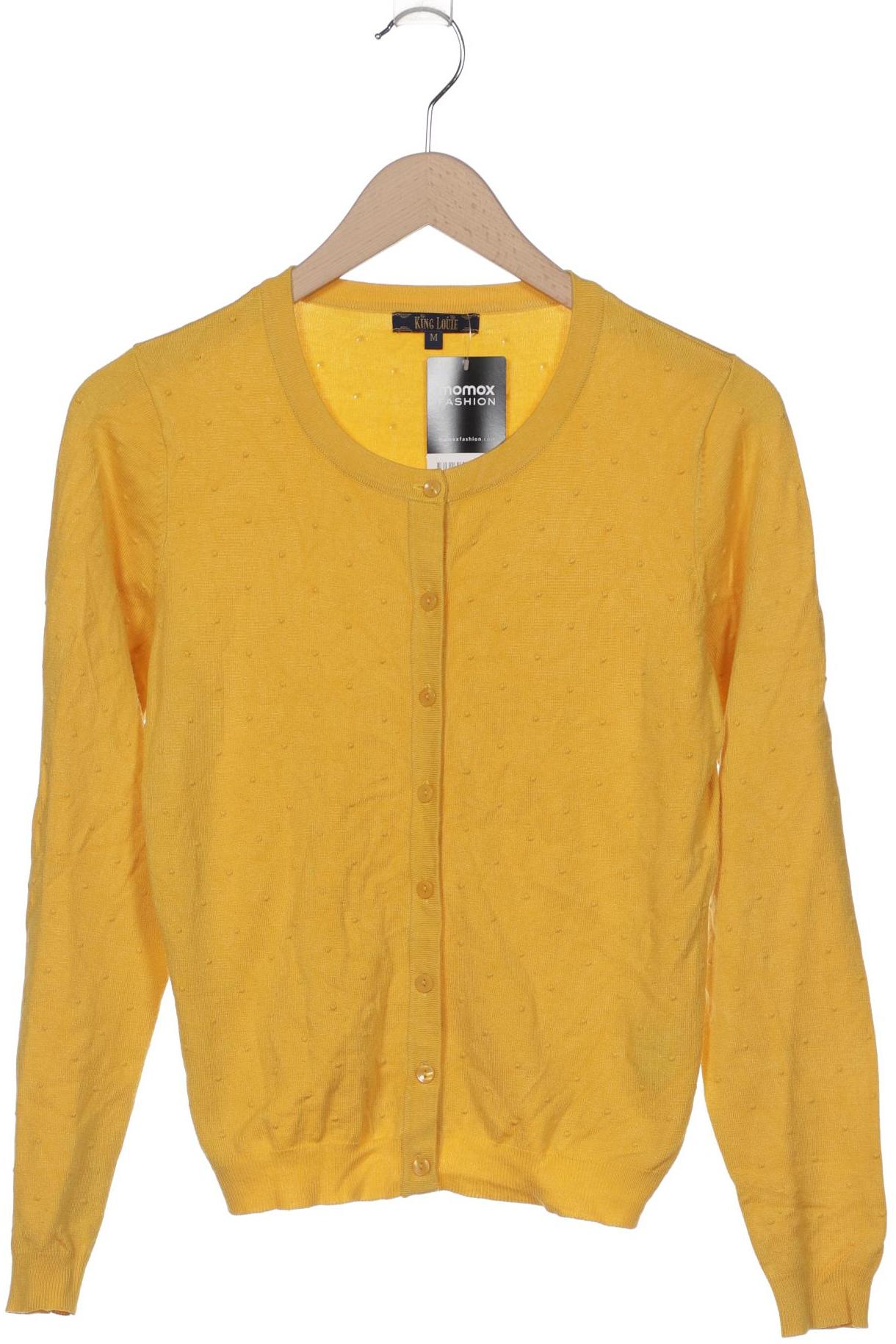 

King Louie Damen Strickjacke, gelb, Gr. 38