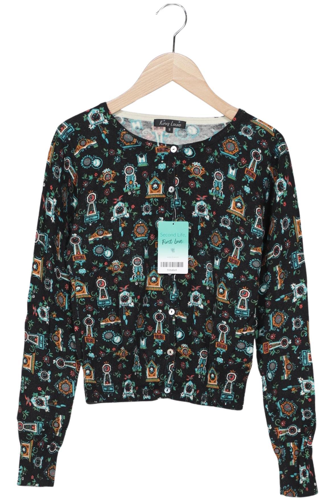 

King Louie Damen Strickjacke, schwarz, Gr. 36