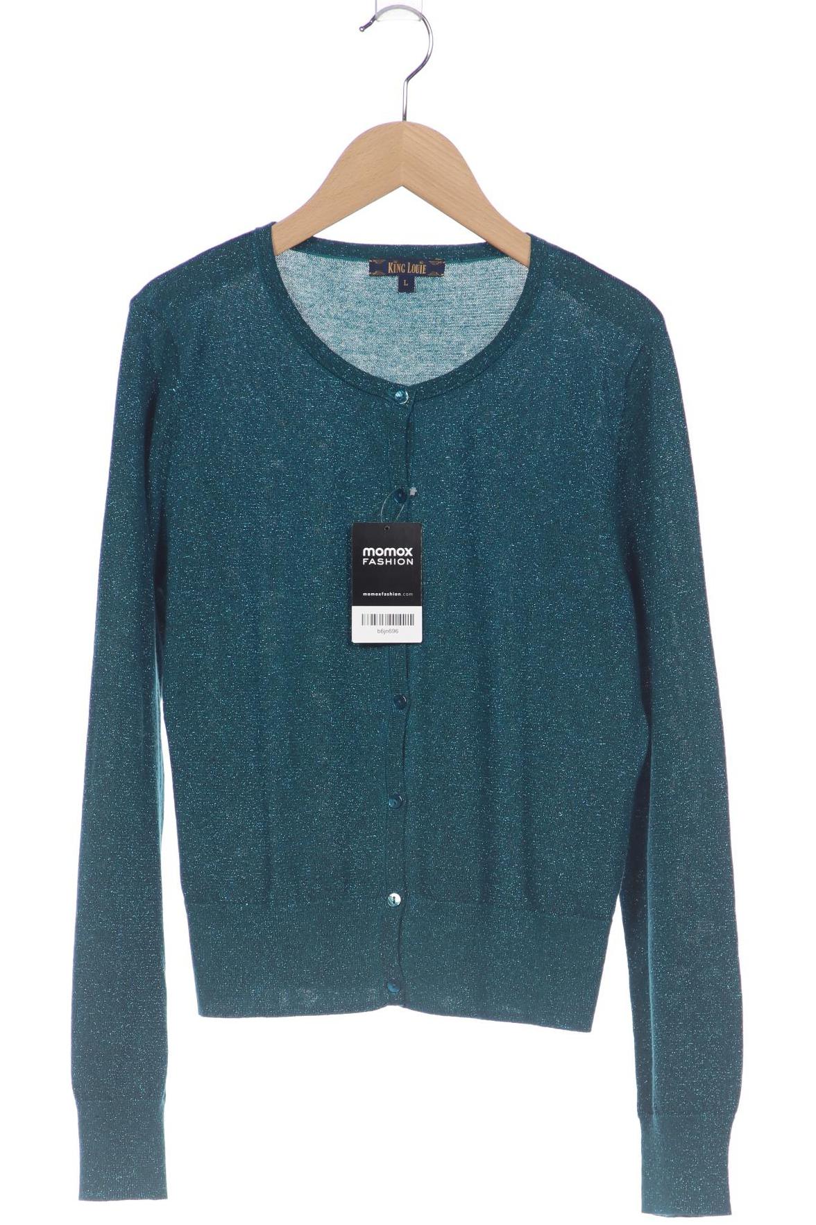 

King Louie Damen Strickjacke, türkis, Gr. 42