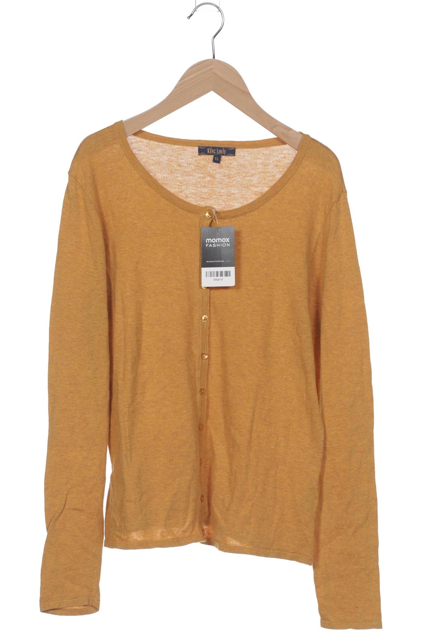 

King Louie Damen Strickjacke, gelb, Gr. 44