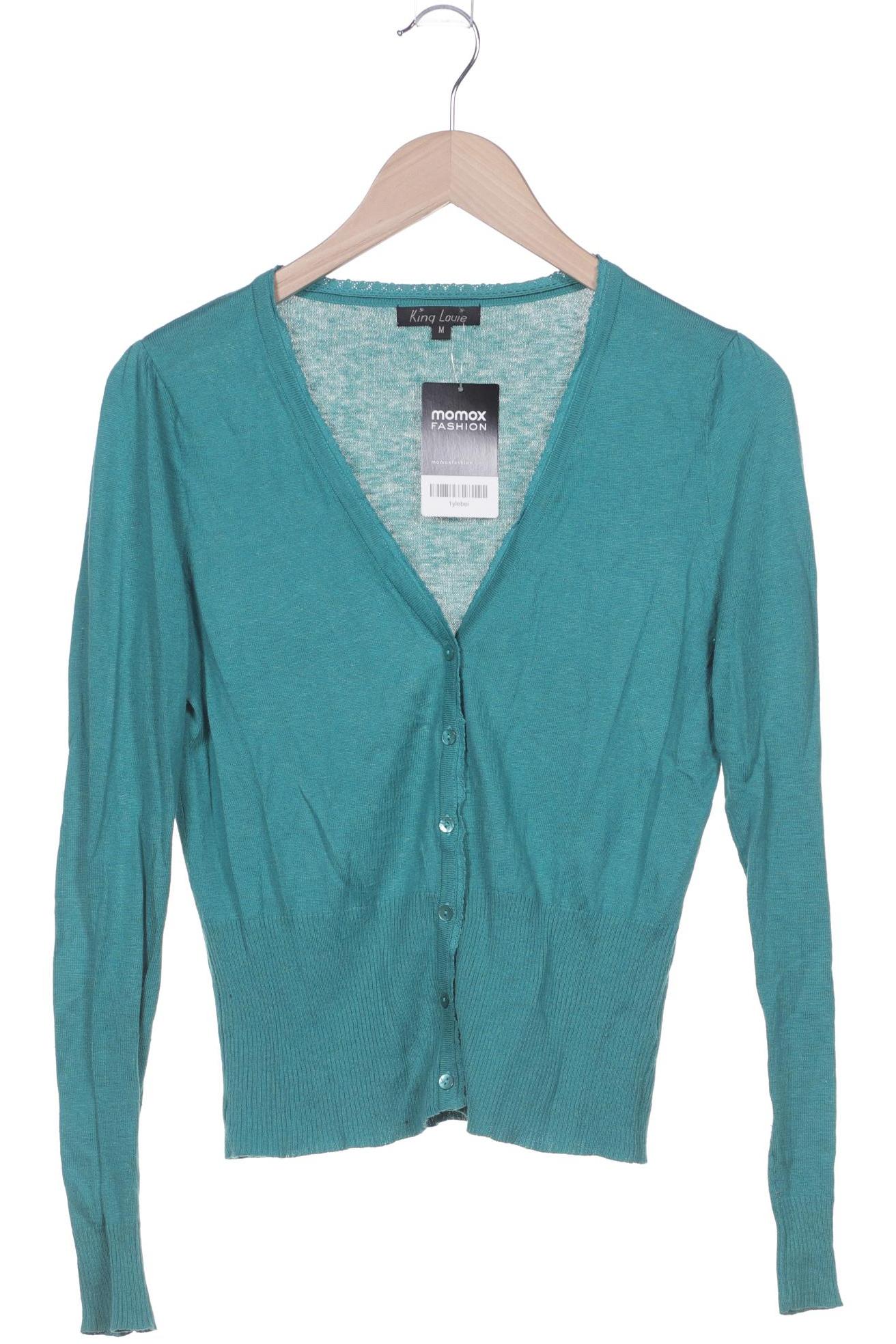 

King Louie Damen Strickjacke, türkis, Gr. 38
