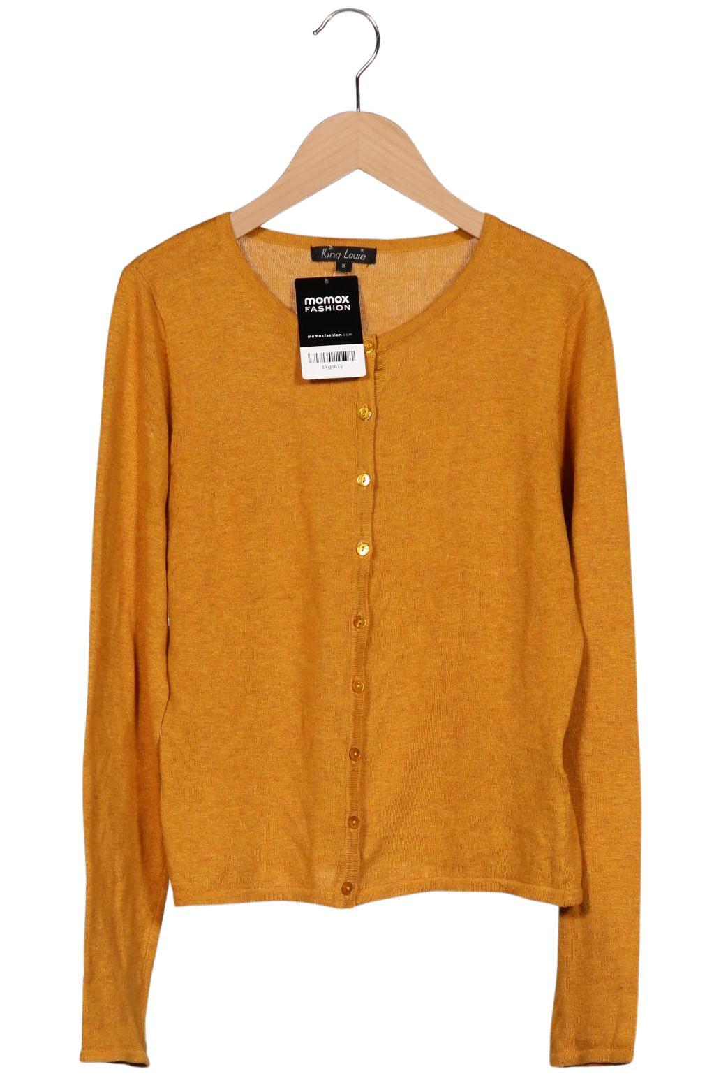 

King Louie Damen Strickjacke, gelb, Gr. 36