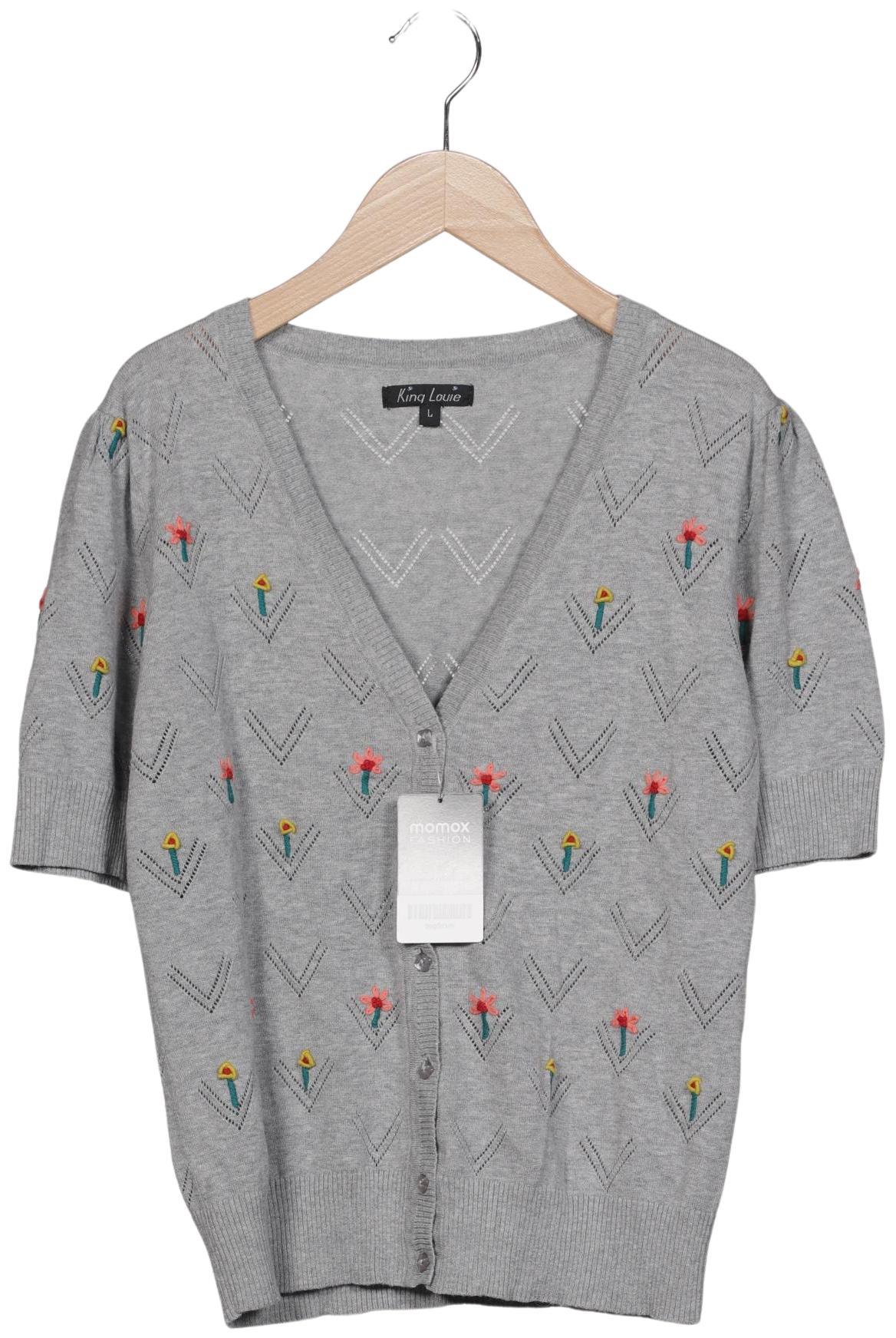 

King Louie Damen Strickjacke, grau, Gr. 42
