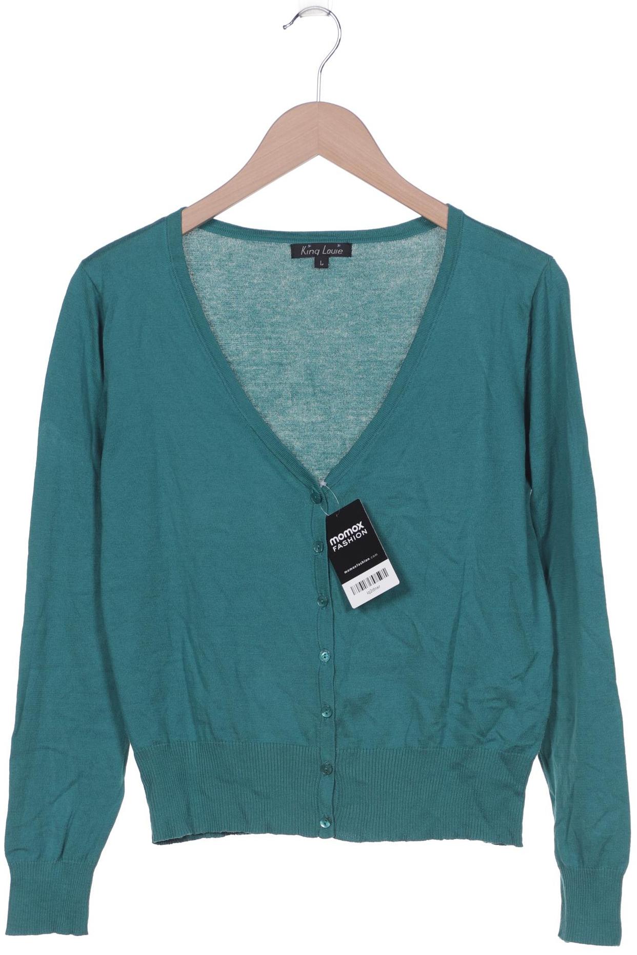 

King Louie Damen Strickjacke, türkis, Gr. 42
