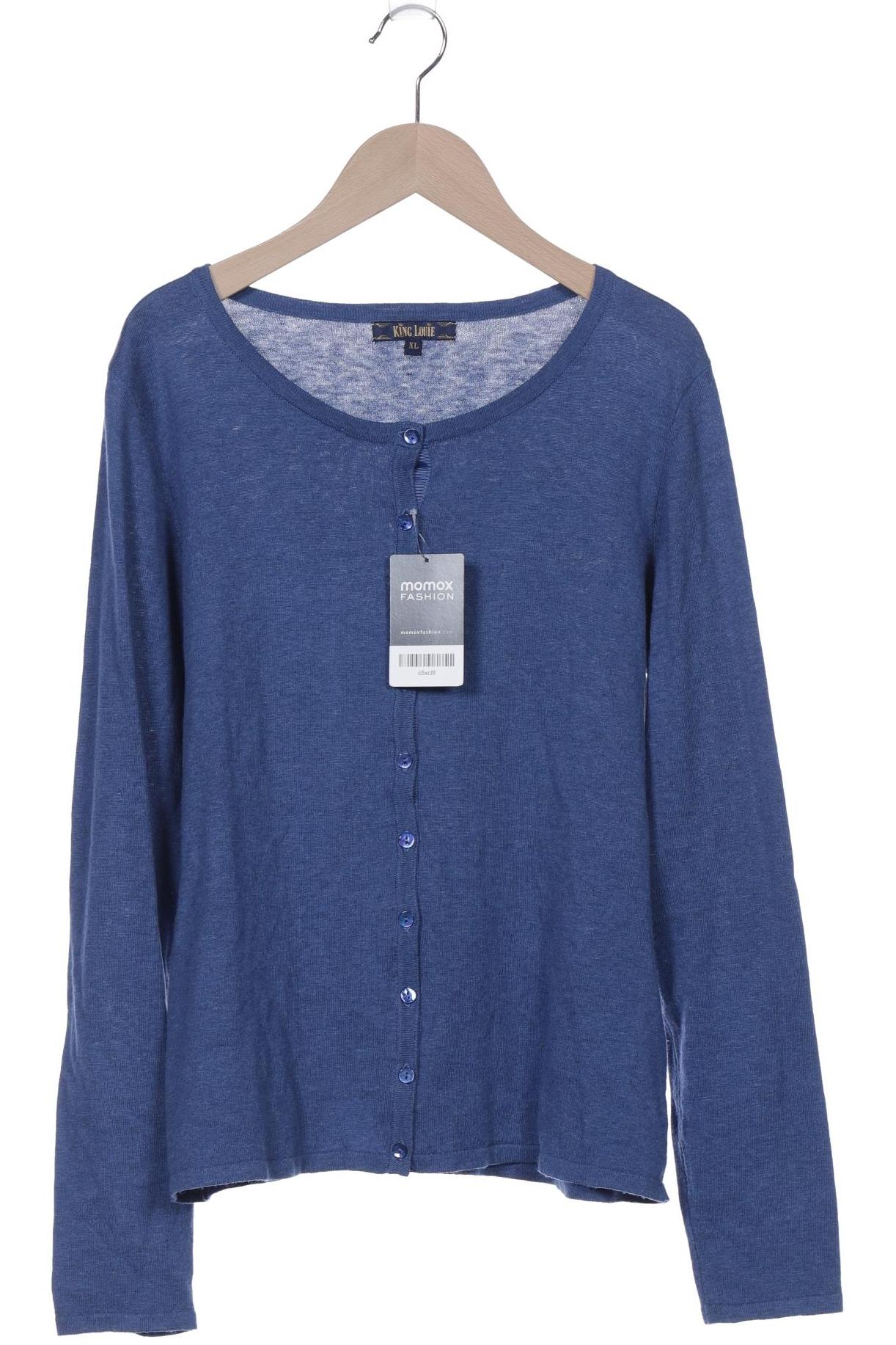 

King Louie Damen Strickjacke, blau, Gr. 44