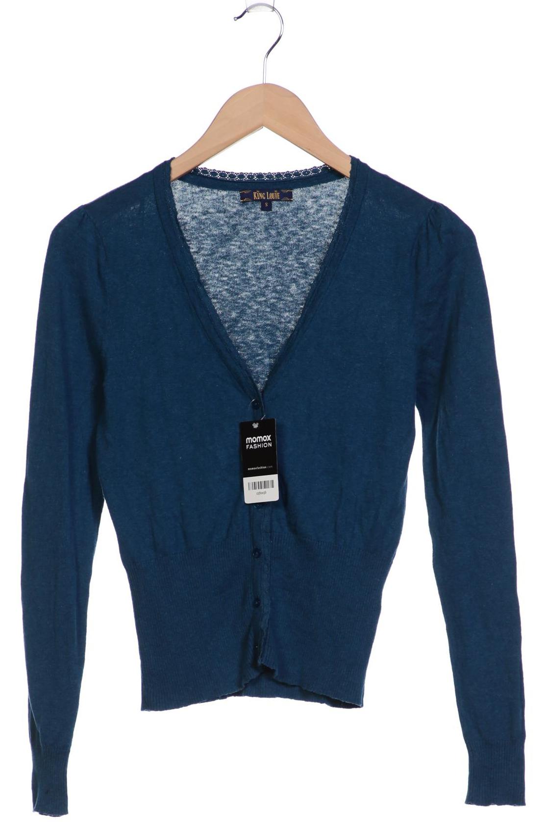 

King Louie Damen Strickjacke, blau, Gr. 36
