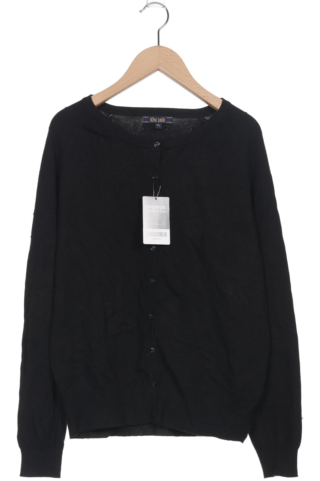 

King Louie Damen Strickjacke, schwarz, Gr. 44