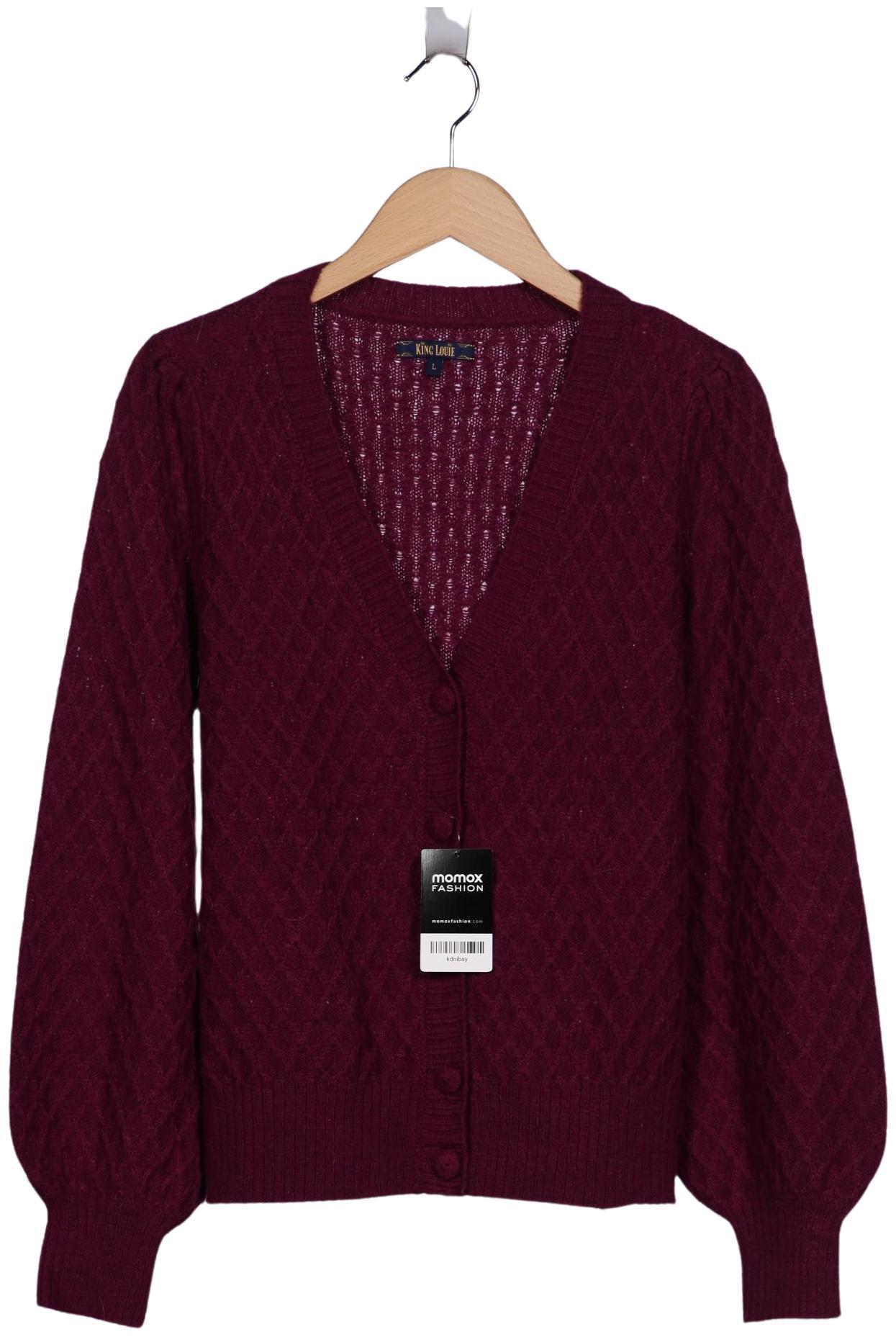

King Louie Damen Strickjacke, bordeaux, Gr. 42