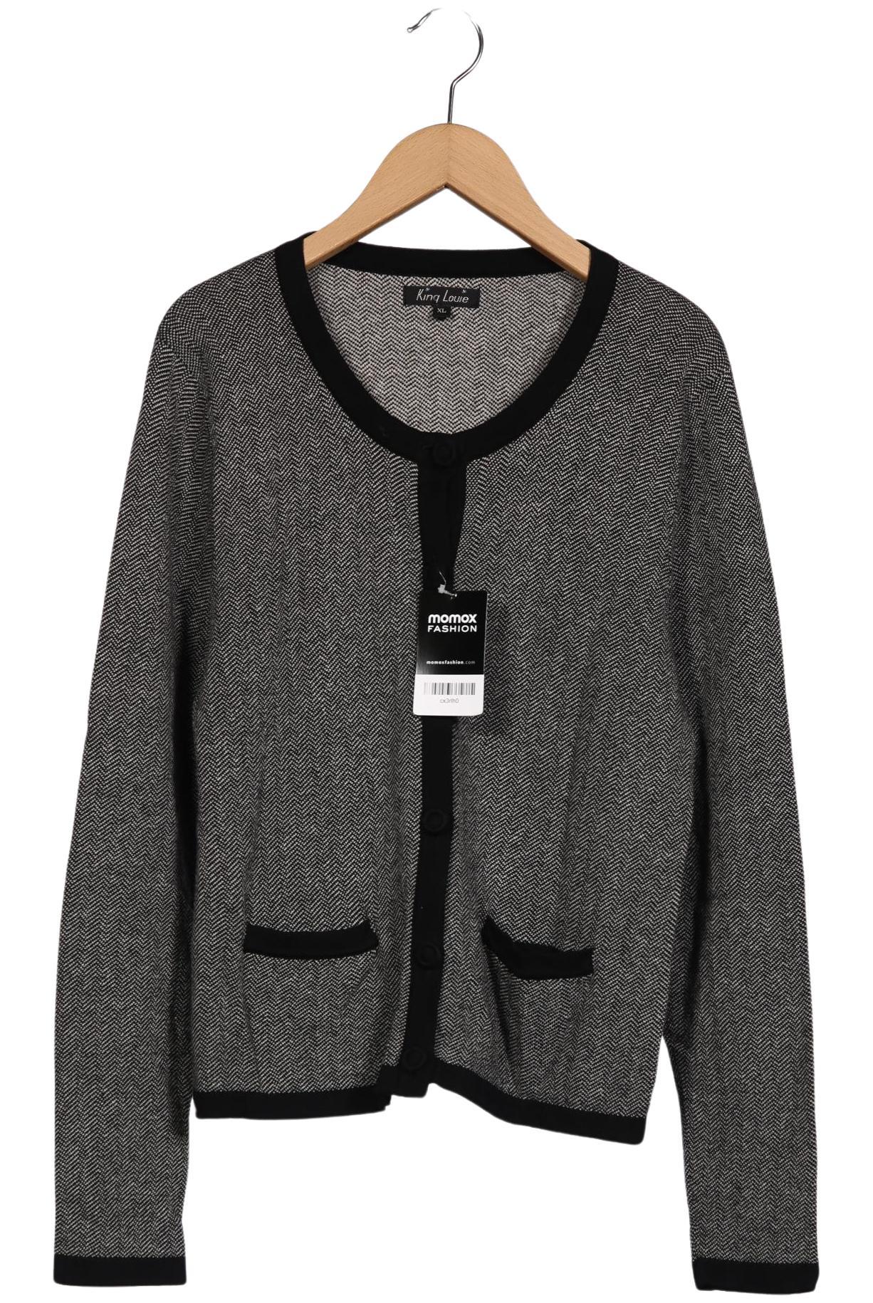 

King Louie Damen Strickjacke, grau, Gr. 44