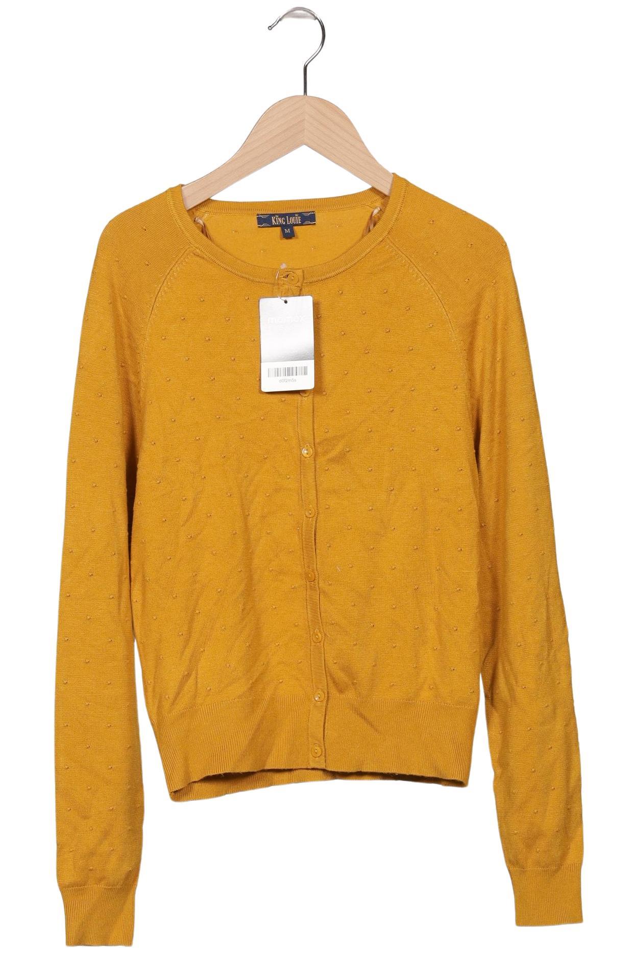

King Louie Damen Strickjacke, gelb, Gr. 38