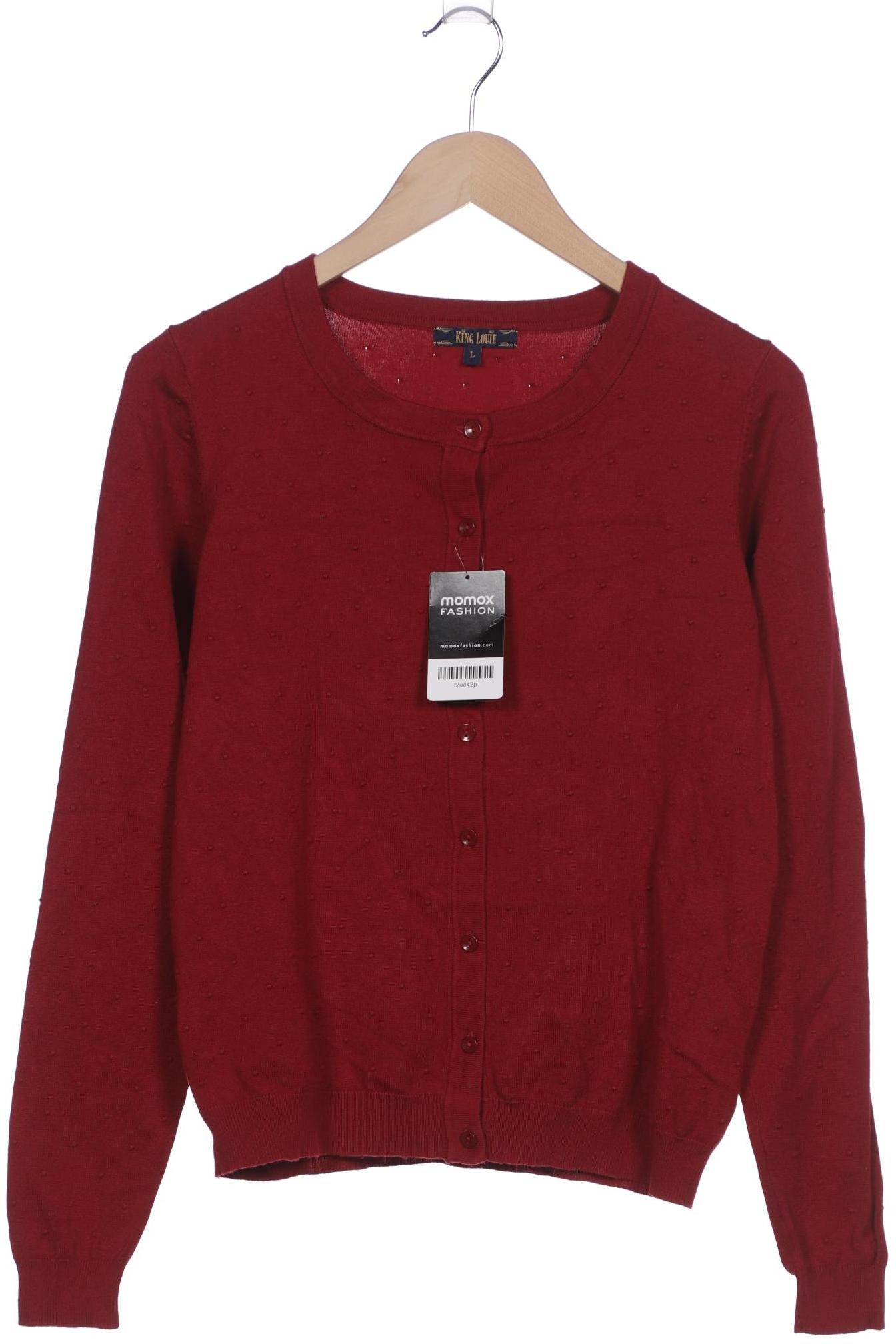 

King Louie Damen Strickjacke, rot, Gr. 42