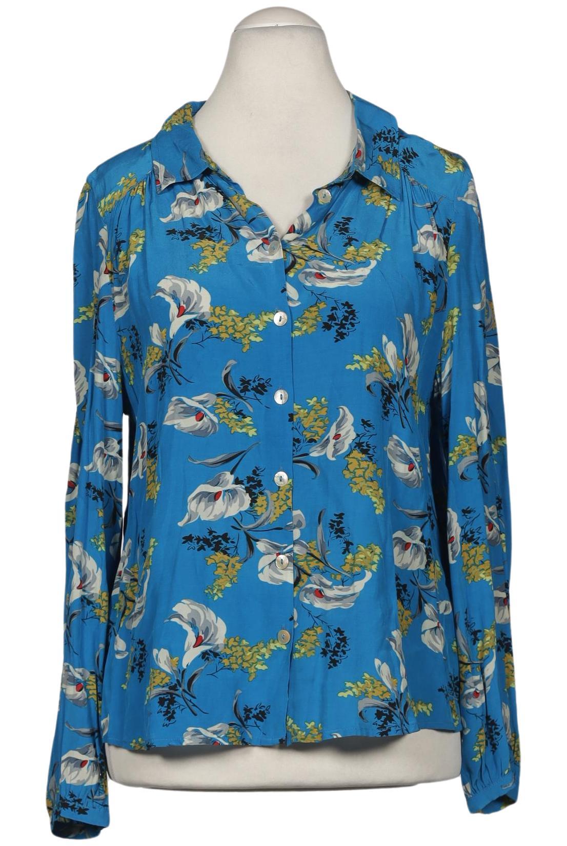 

King Louie Damen Bluse, blau, Gr. 42